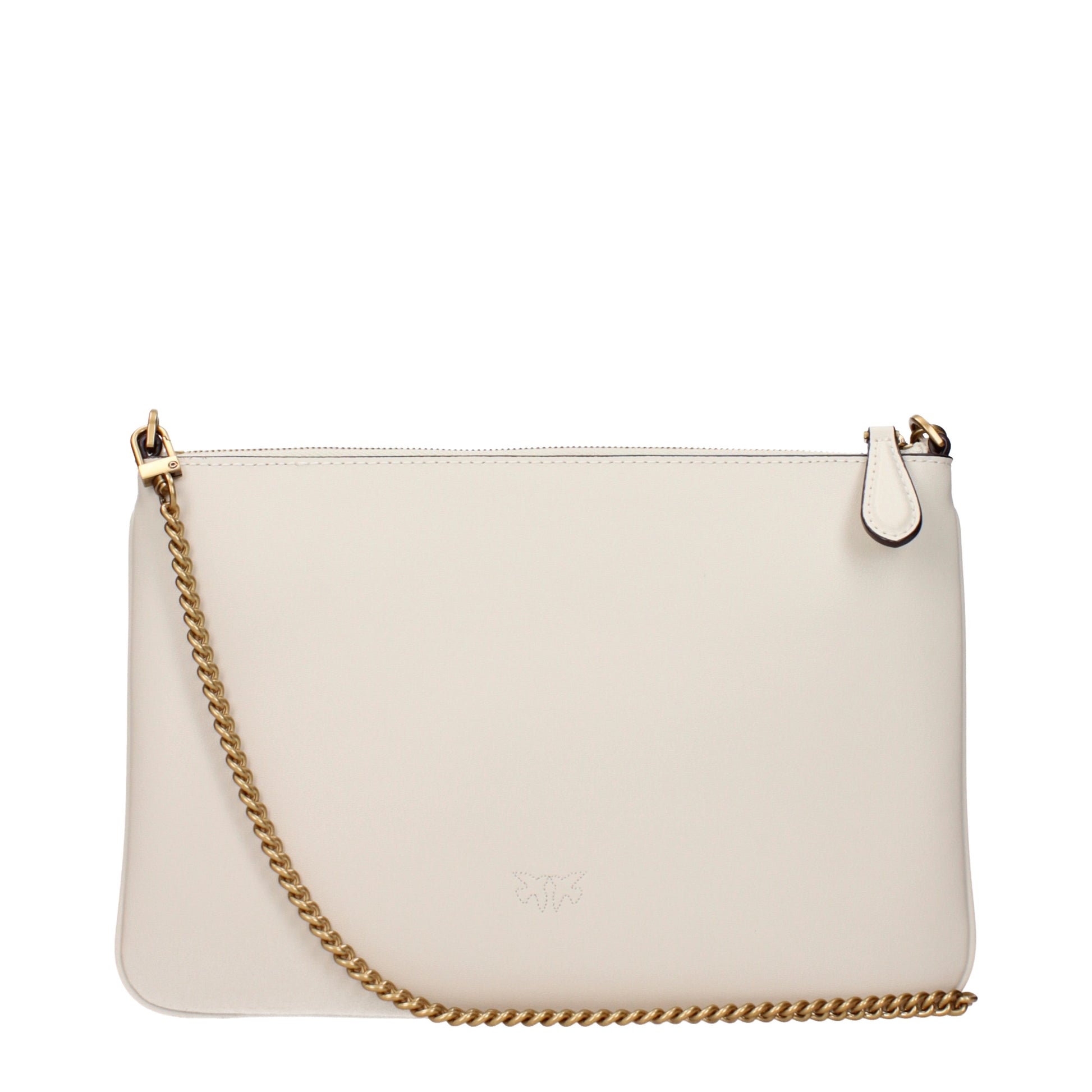 Pinko Crossbody Bags Women Leather Beige/White