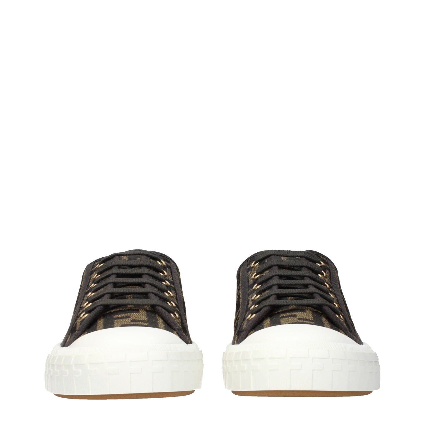Fendi Sneakers Men Fabric  Brown/Tobacco