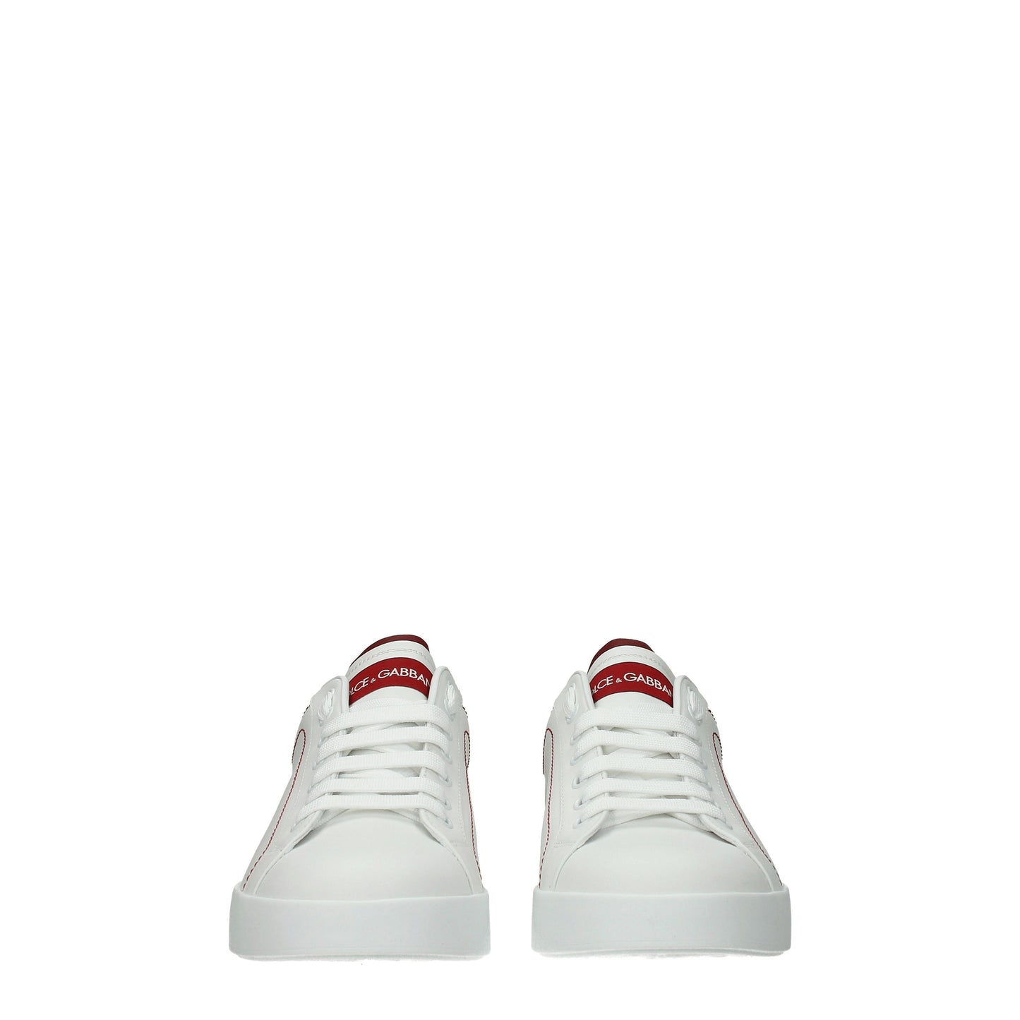 Dolce&Gabbana Men's Sneakers in Leather White/Red