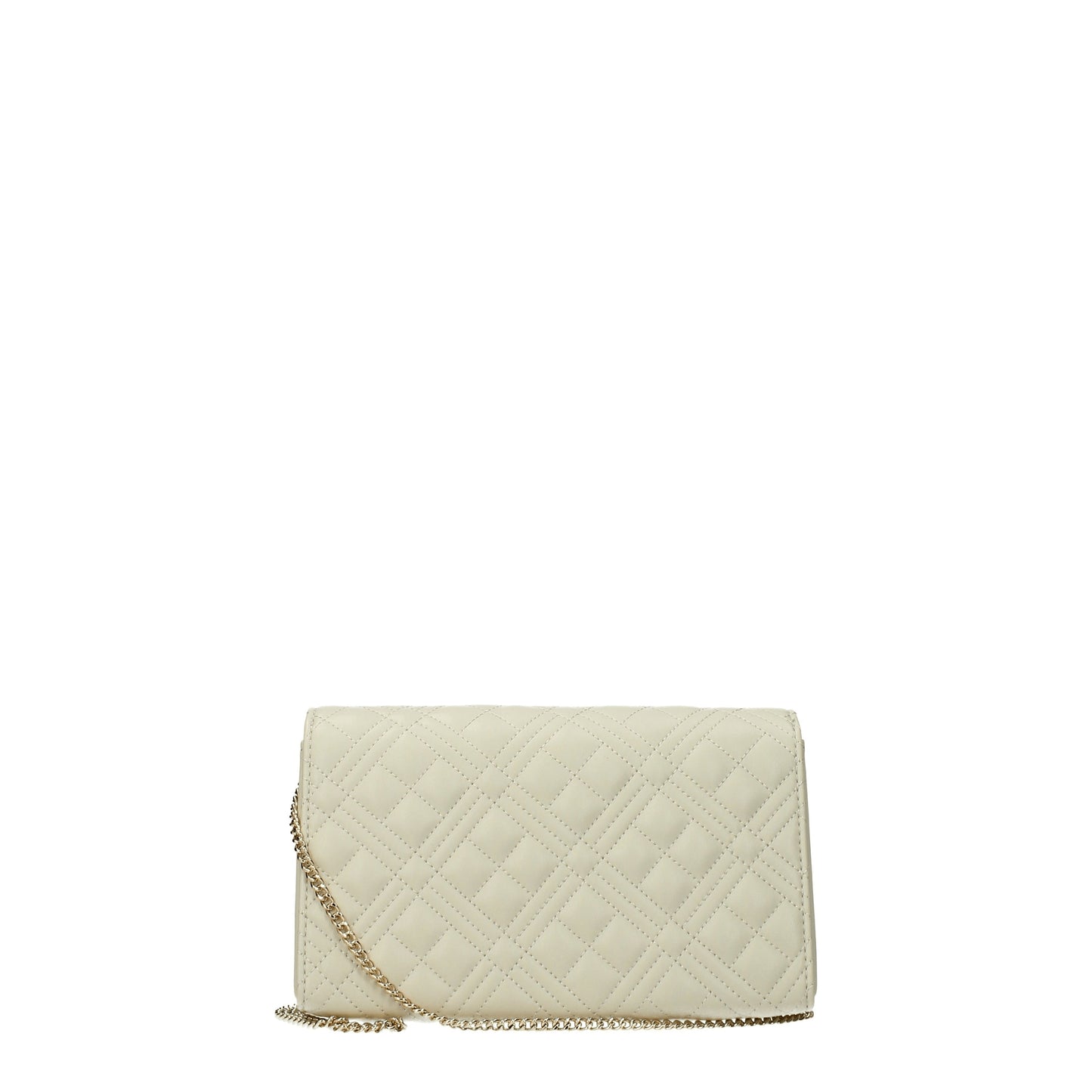 Love Moschino Clutches Women Polyurethane Beige/Ivory