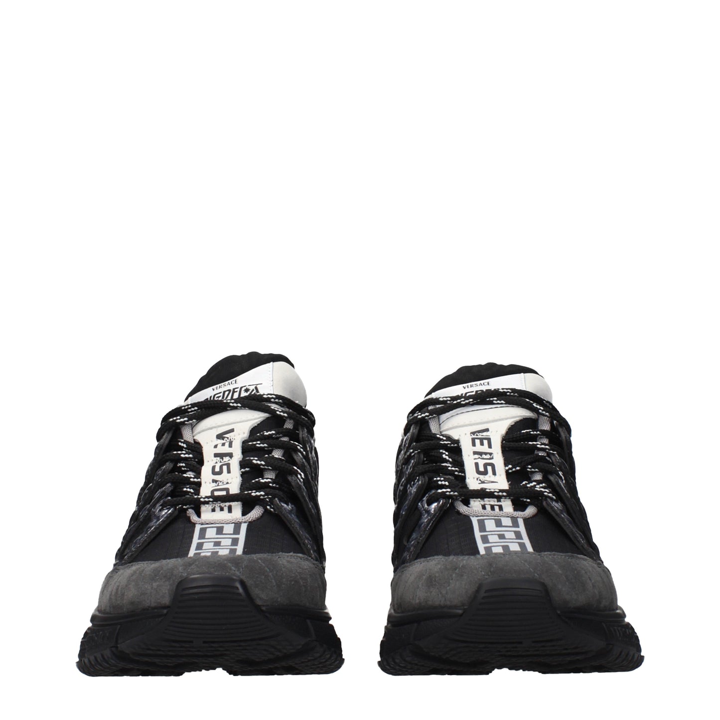 Versace Sneakers Women Fabric  Black/Dark Grey