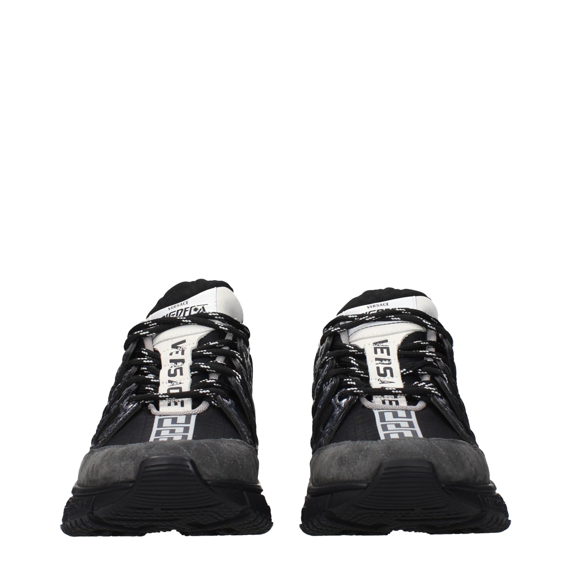 Versace Sneakers Women Fabric  Black/Dark Grey