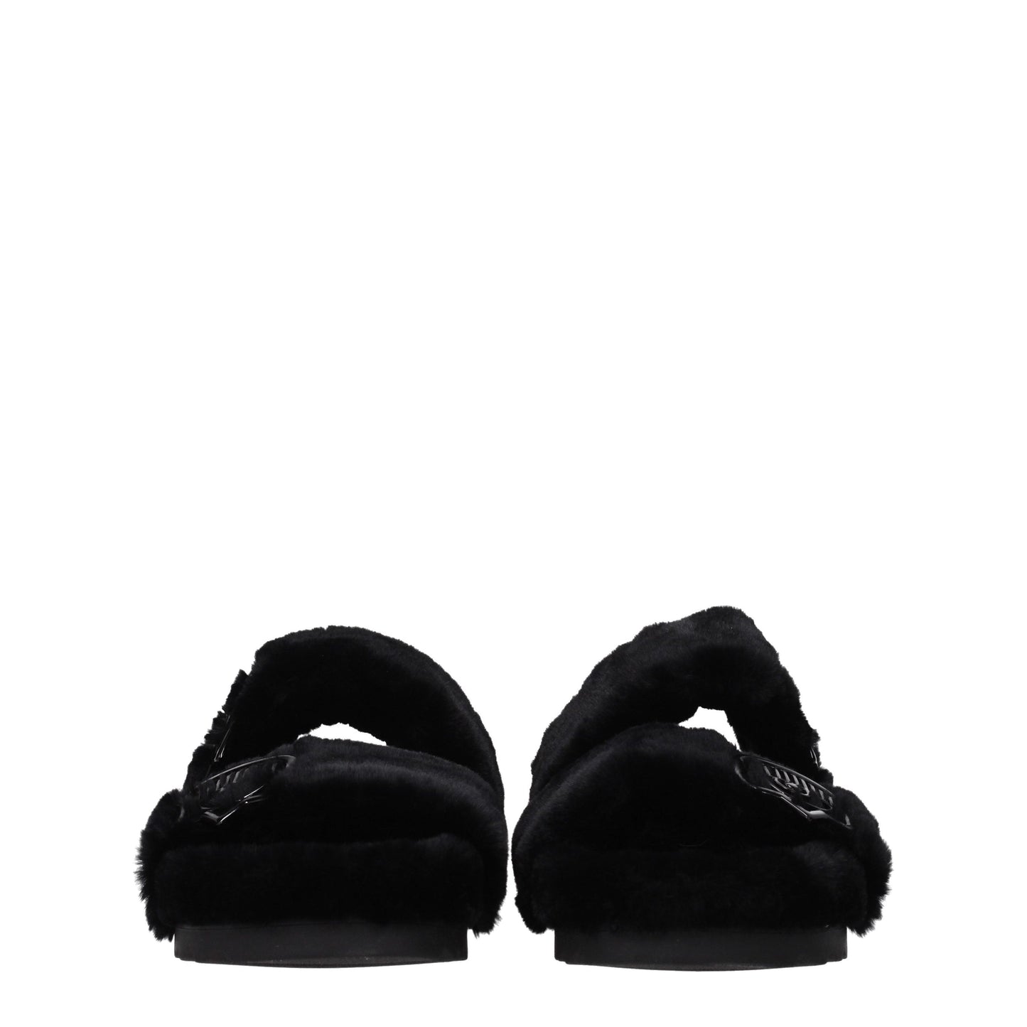 Chiara Ferragni Women's Sandals & Slippers in Eco Fur Black