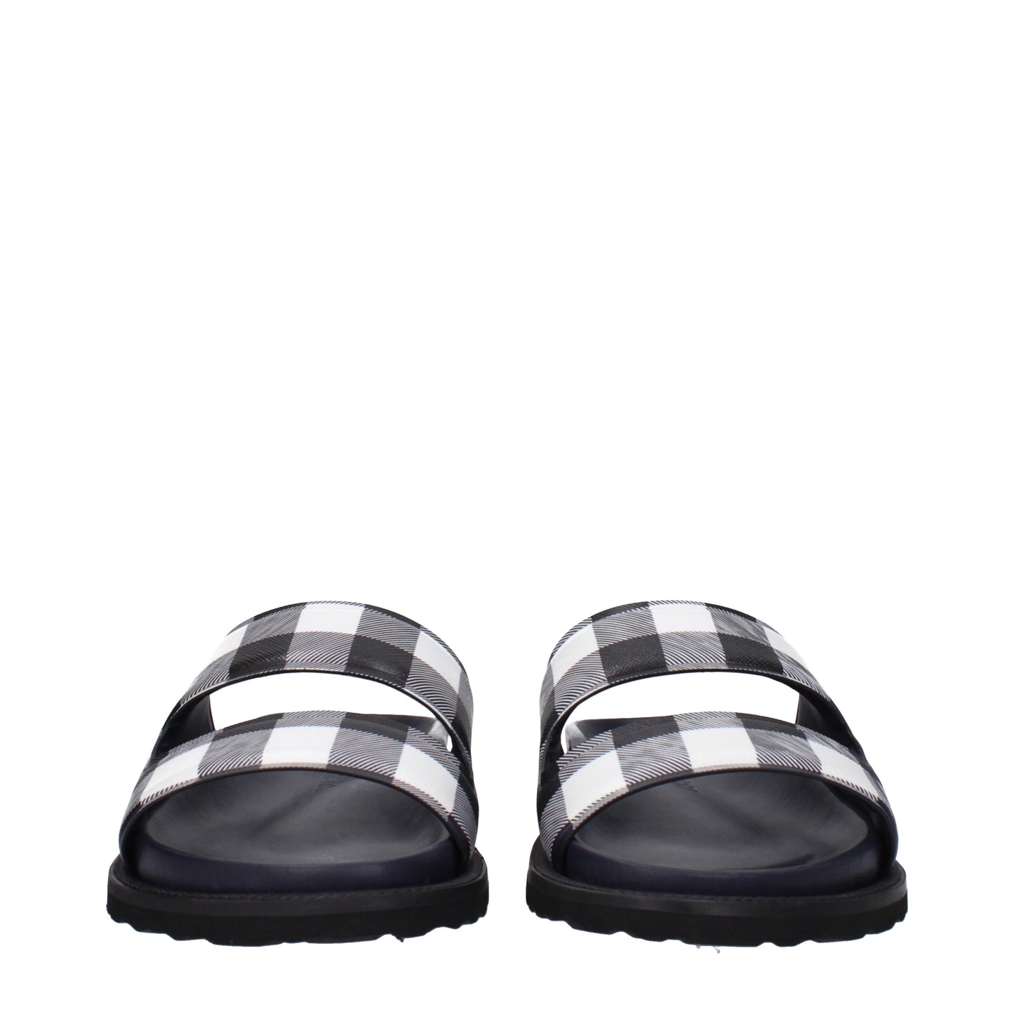 Burberry Sandals & Slippers Men Fabric  Black/Ivory