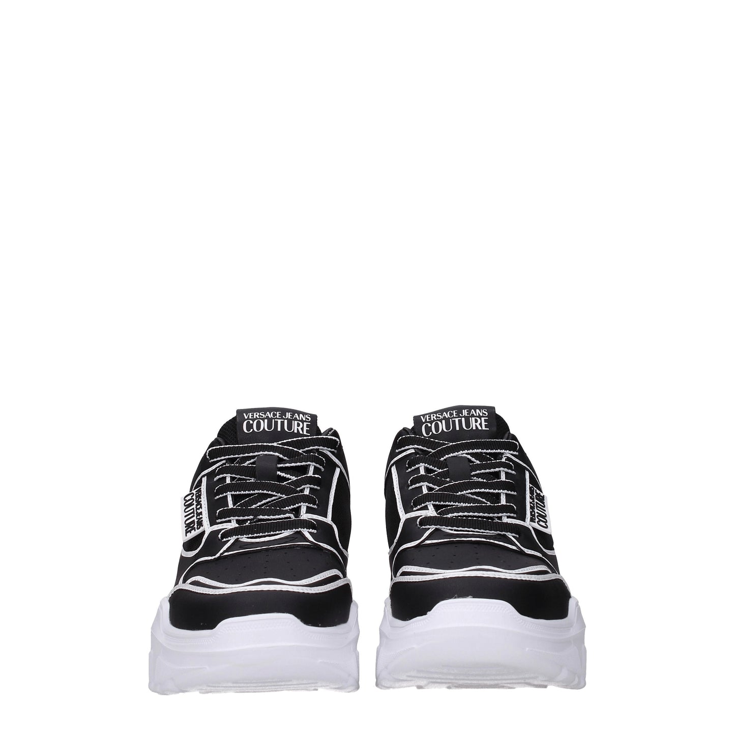 Versace Jeans Women's Sneakers in Leather Black/White