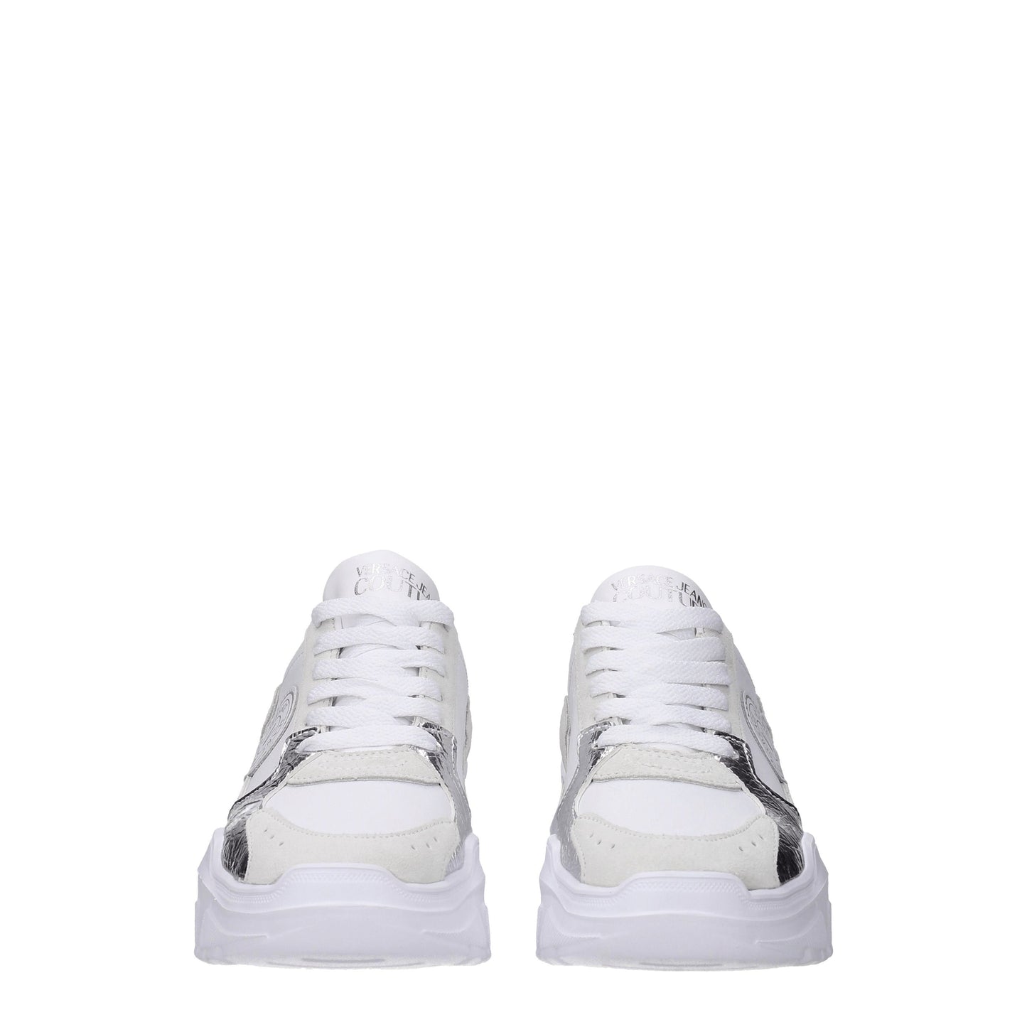 Versace Jeans Women's Sneakers in Leather White/Silver