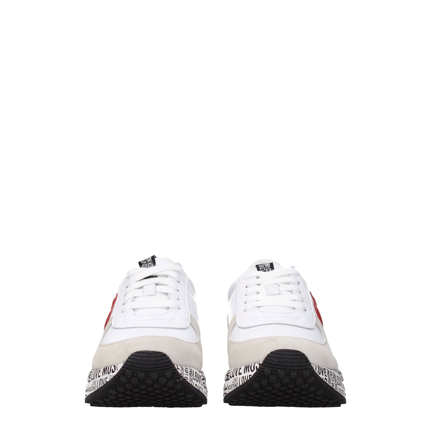 Love Moschino Women's Sneakers in Leather White/Red