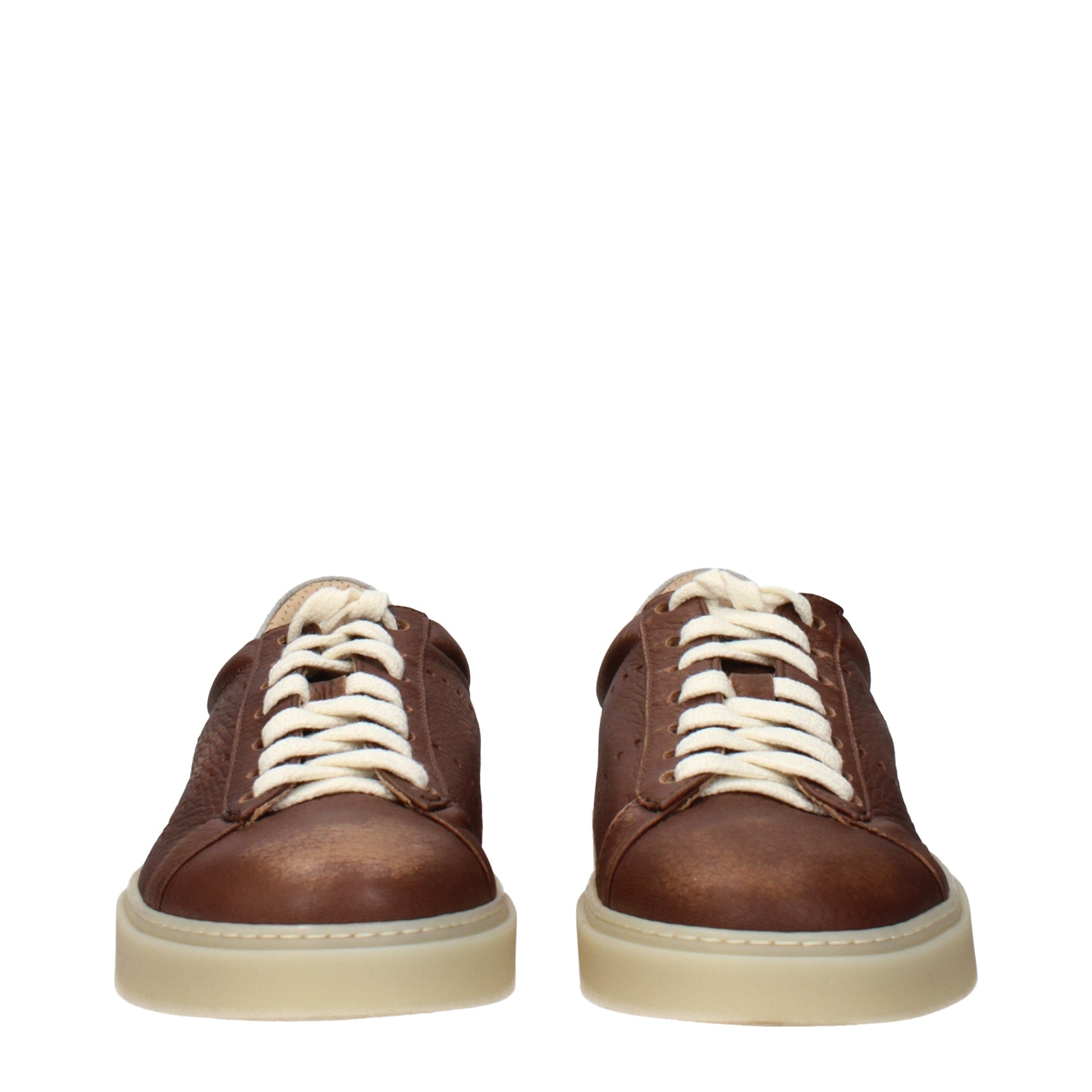 Eleventy Sneakers Men Leather Brown