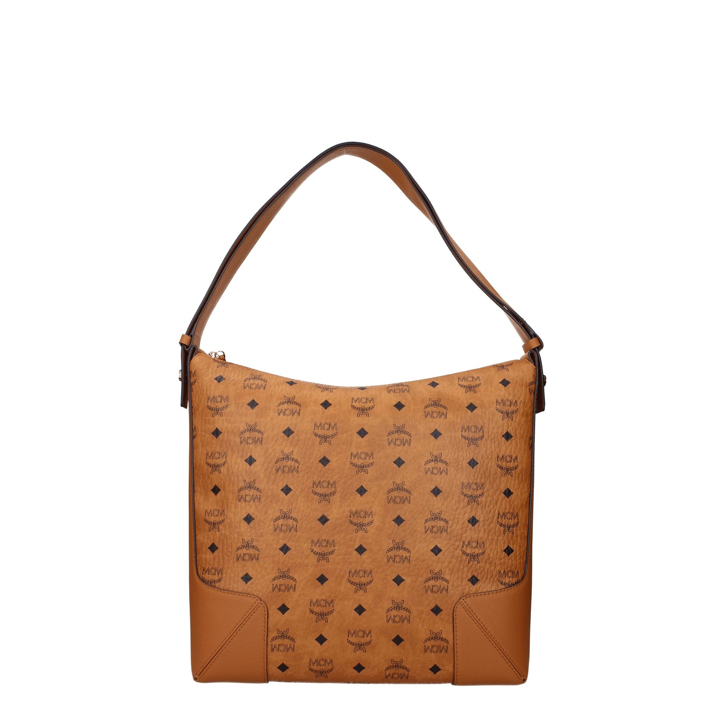 MCM Shoulder Bags Women Leather Brown/Cognac