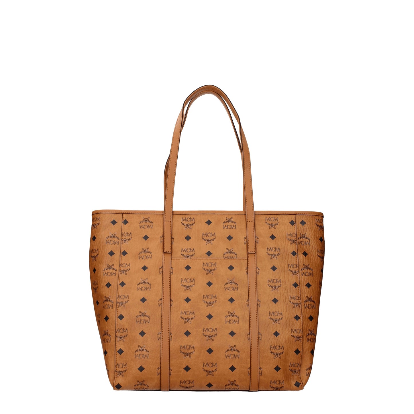 MCM Shoulder Bags Women Leather Brown/Cognac