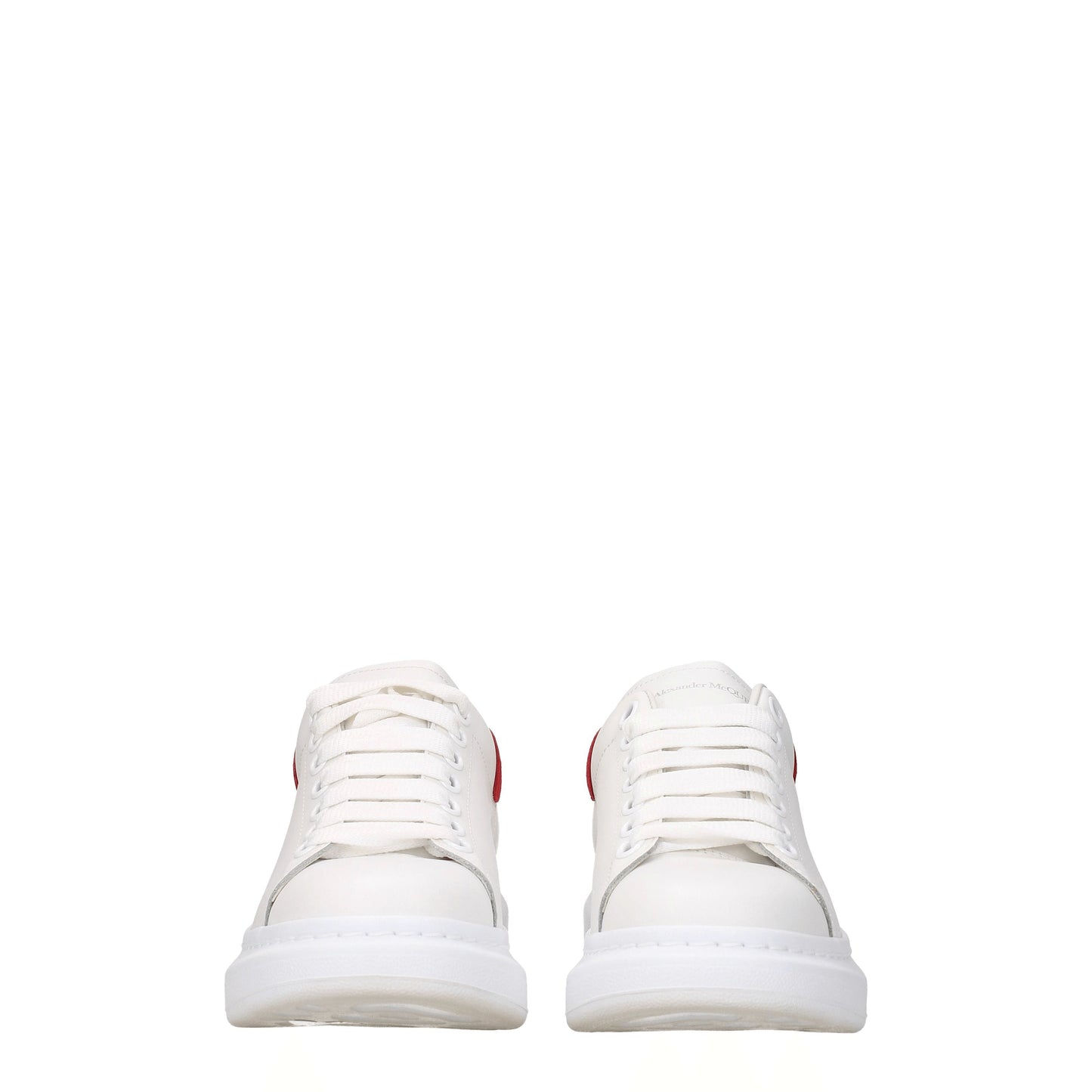 Alexander McQueen Women's Sneakers in Leather White/Red