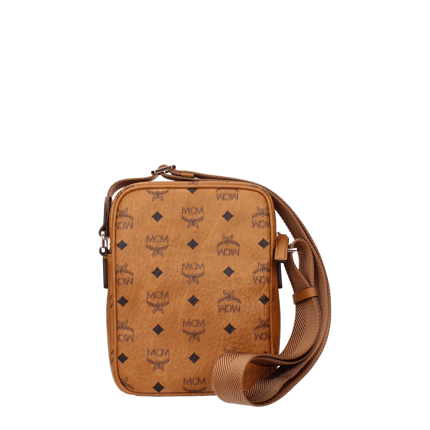 MCM Crossbody Bags Men Leather Brown/Cognac