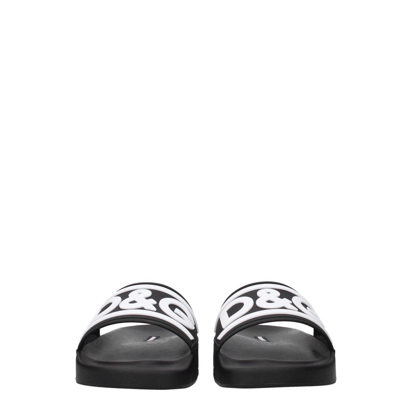 Dolce&Gabbana Sandals & Slippers Men Rubber Black/White