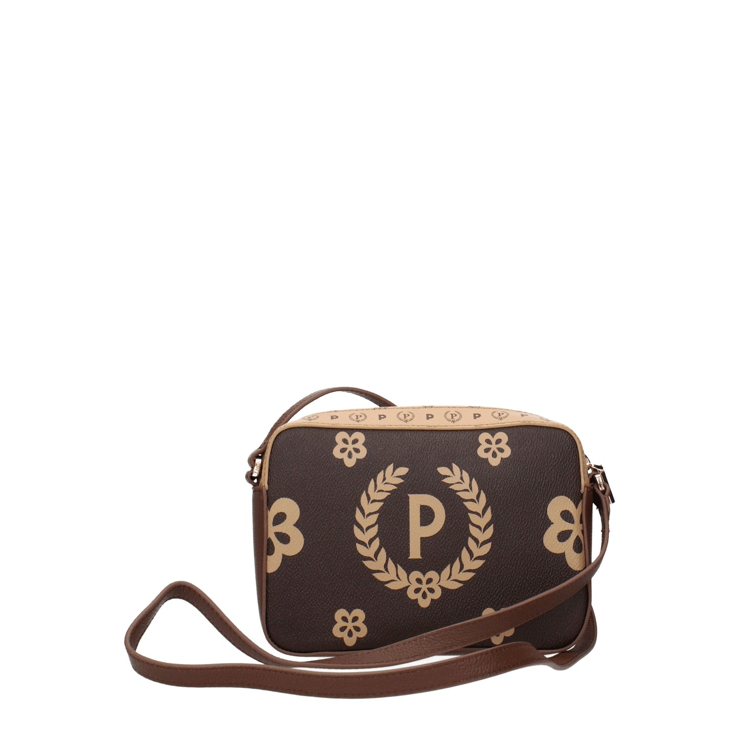 Pollini Crossbody Bags Women PVC Brown/Cream