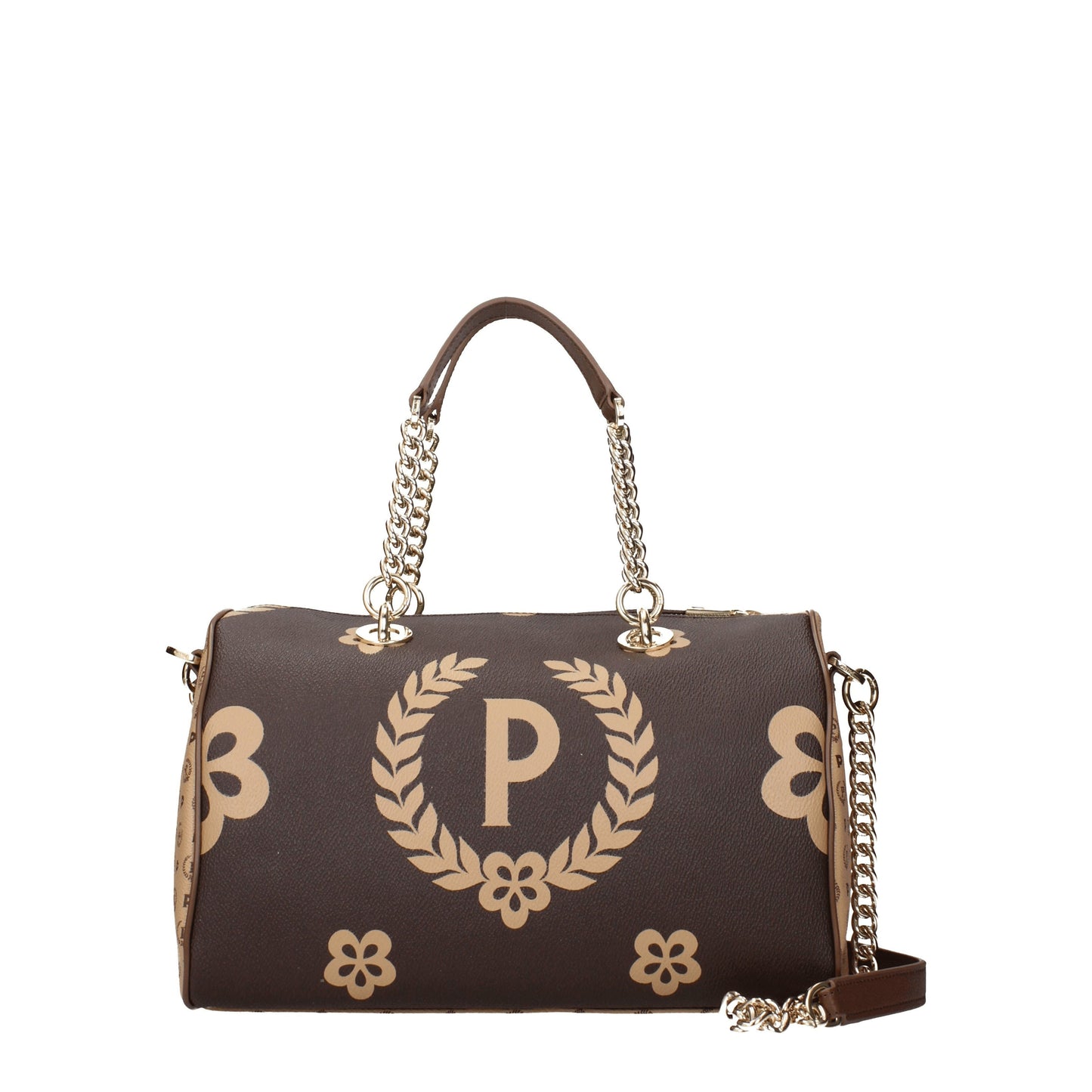 Pollini Handbags Women PVC Brown/Cream