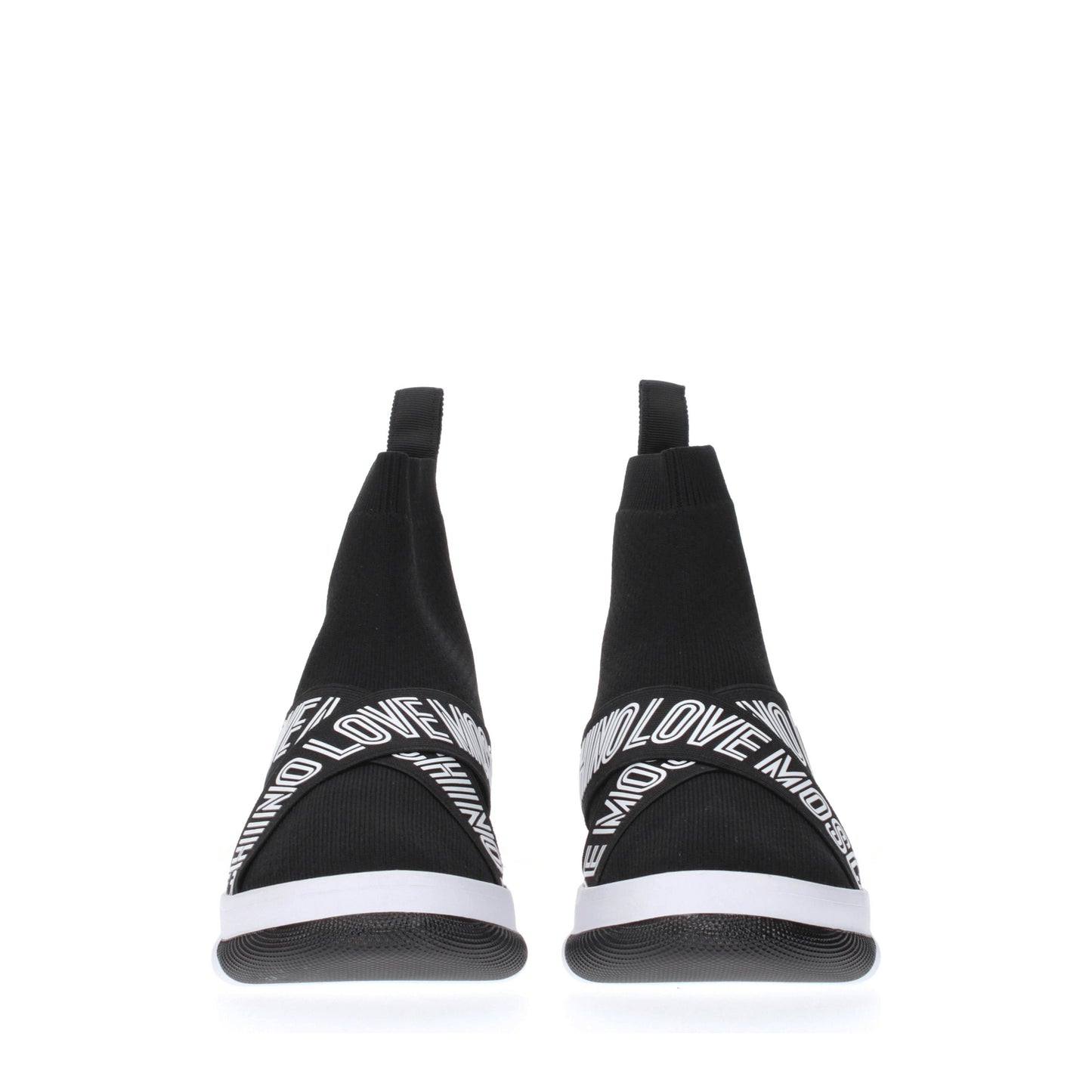 Love Moschino Women's Sneakers in Fabric  Black/White