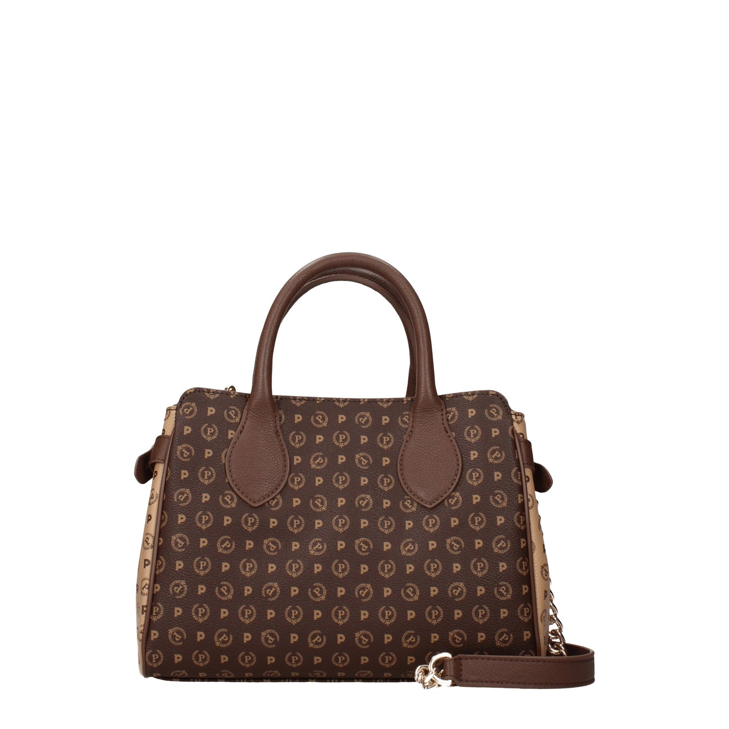 Pollini Handbags Women PVC Brown/Cream