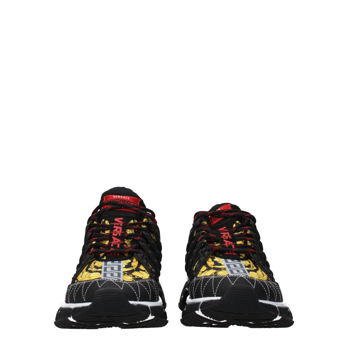 Versace Men's Sneakers in Fabric  Black/Gold