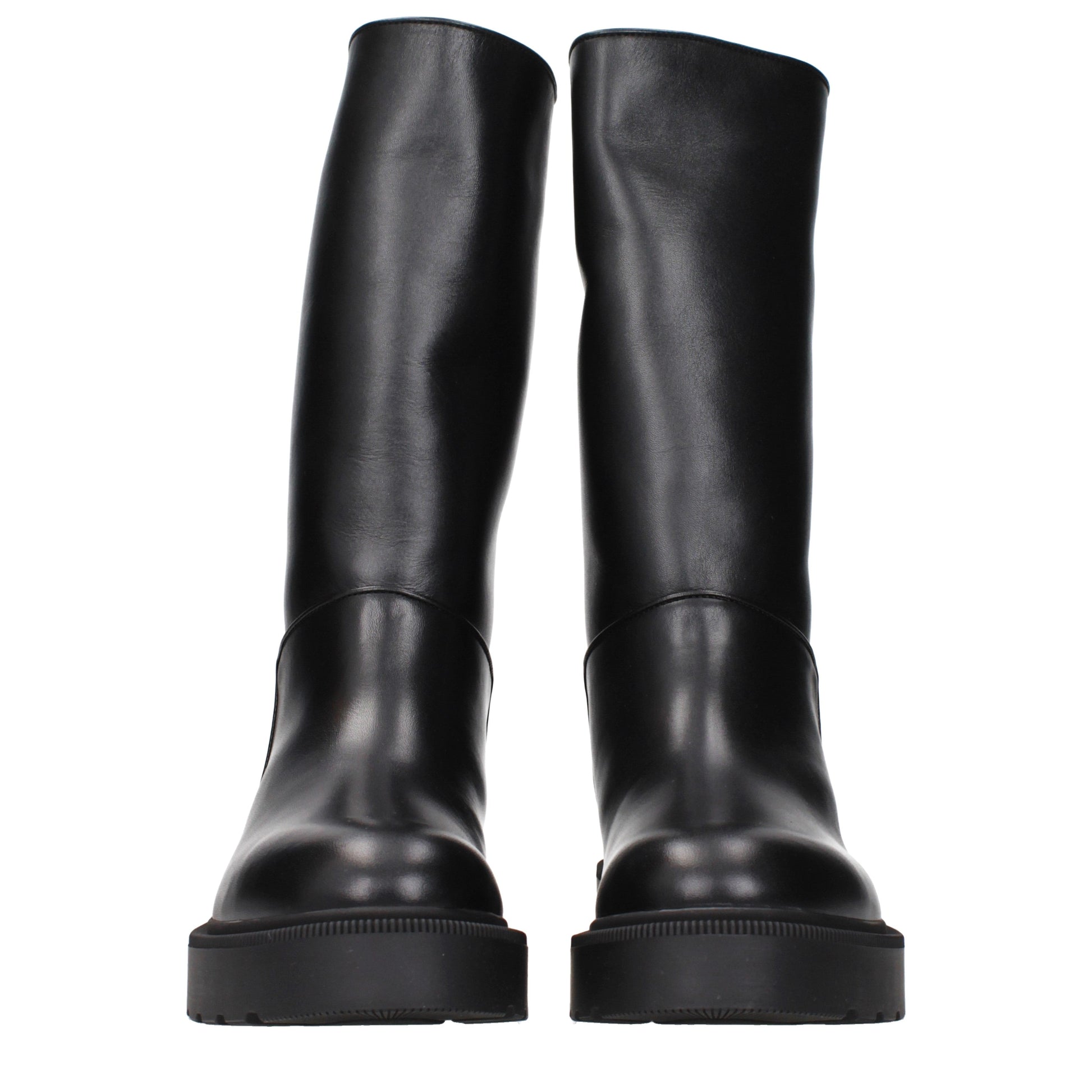 The Row Boots Women Leather Black