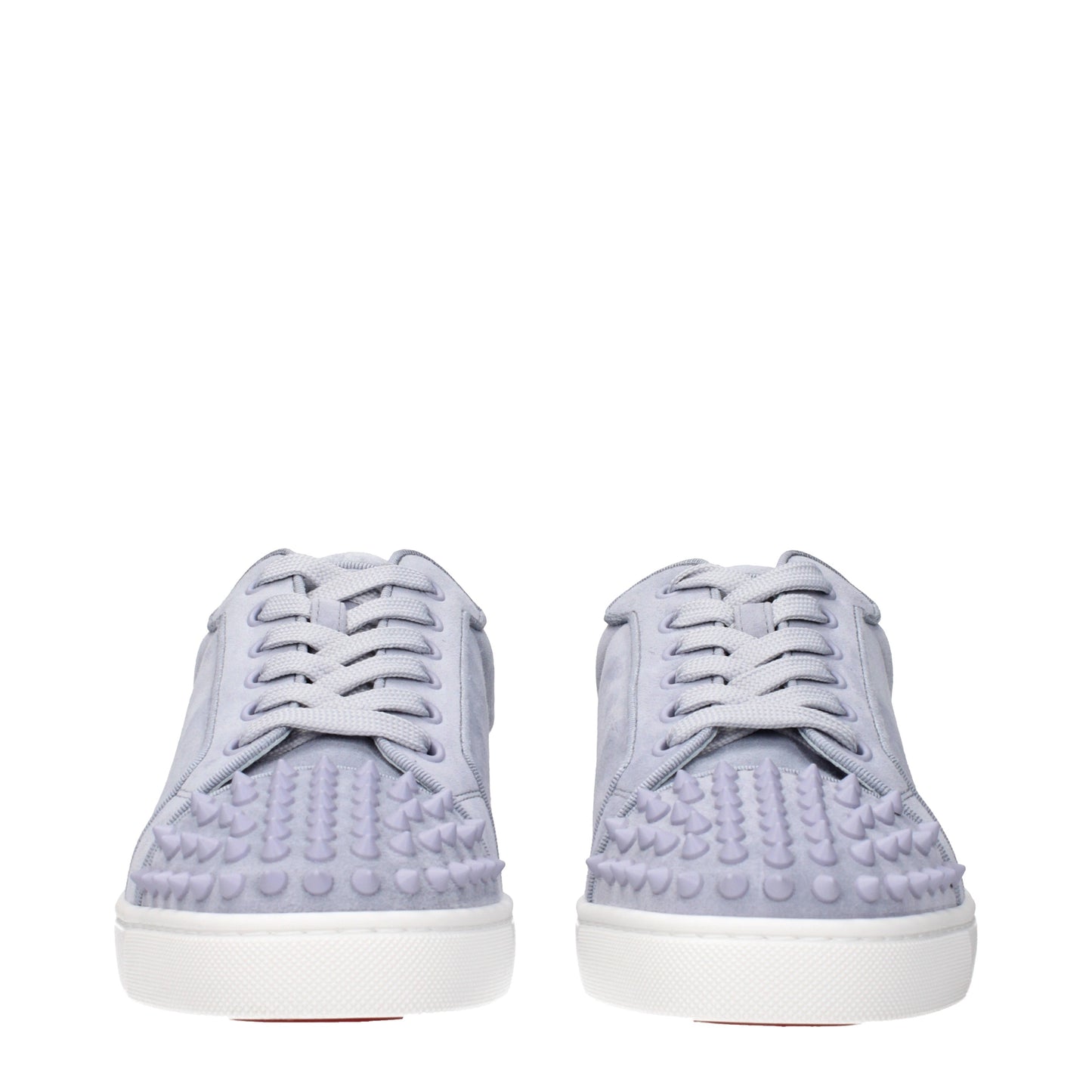 Louboutin Sneakers Men Suede Gray