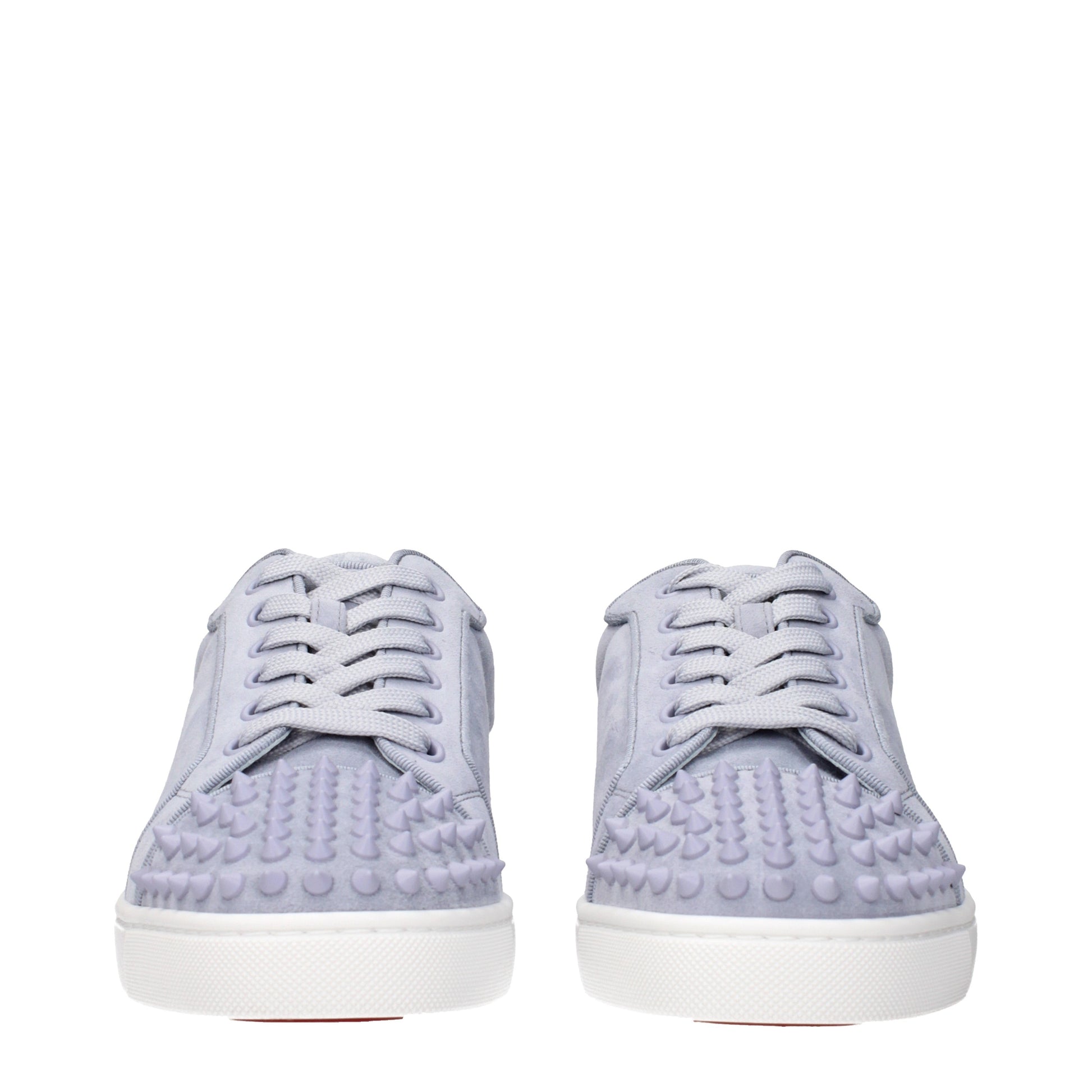 Louboutin Sneakers Men Suede Gray