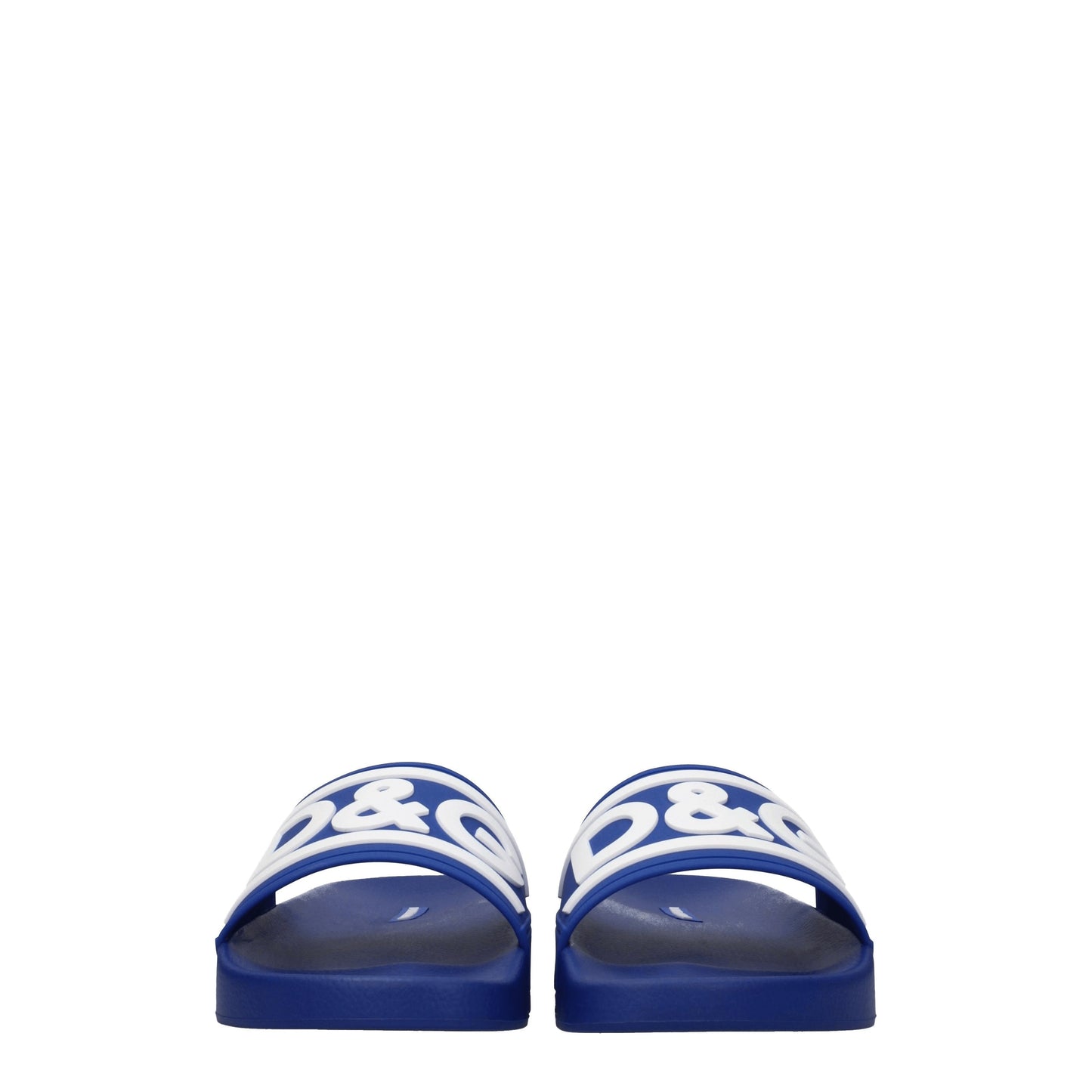 Dolce&Gabbana Sandals & Slippers Men Rubber Blue/White