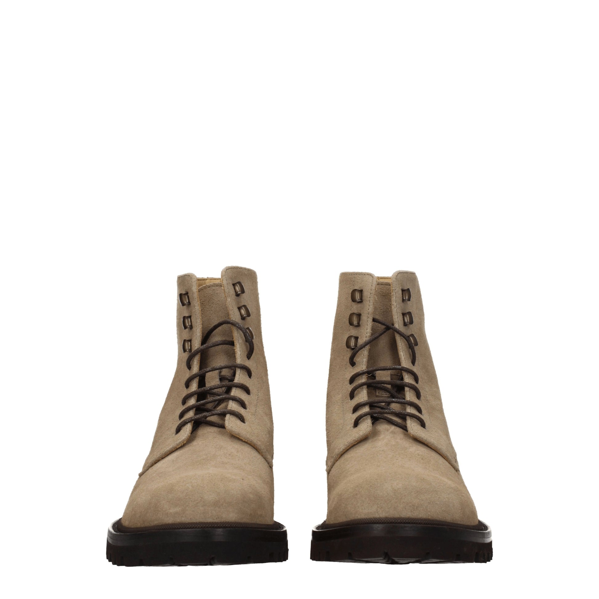 Brunello Cucinelli Men's Ankle Boots Suede Sand