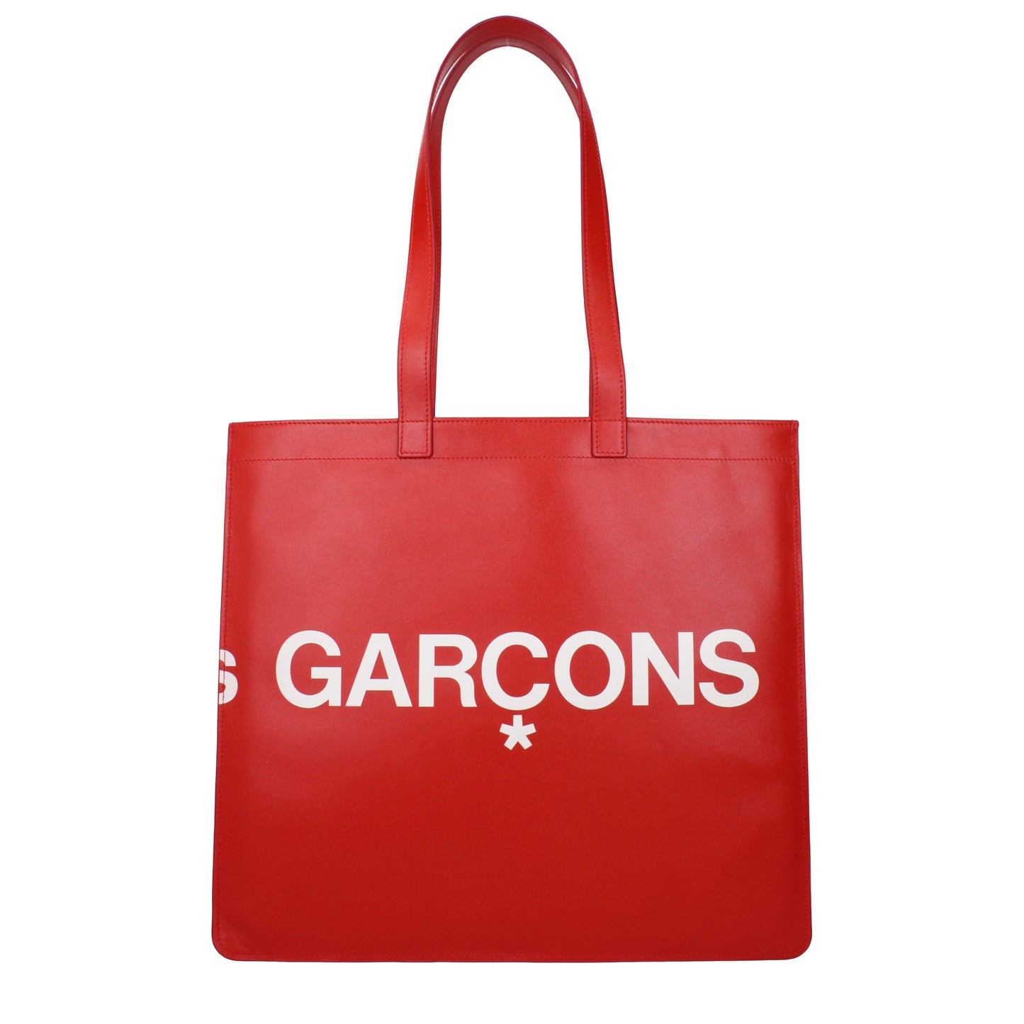 Comme des Garçon Shoulder Bags Men Leather Red