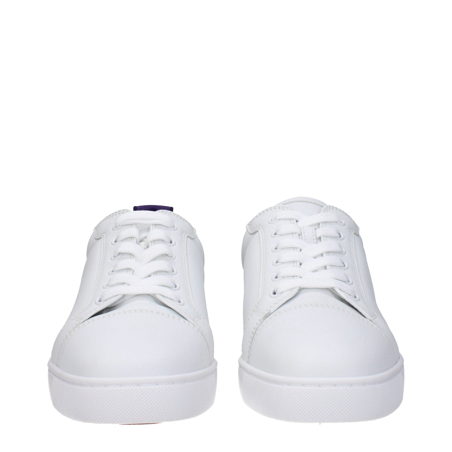 Louboutin Men's Sneakers in Leather White/Jacaranda