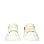 Alexander McQueen Sneakers Men Leather White/Orange