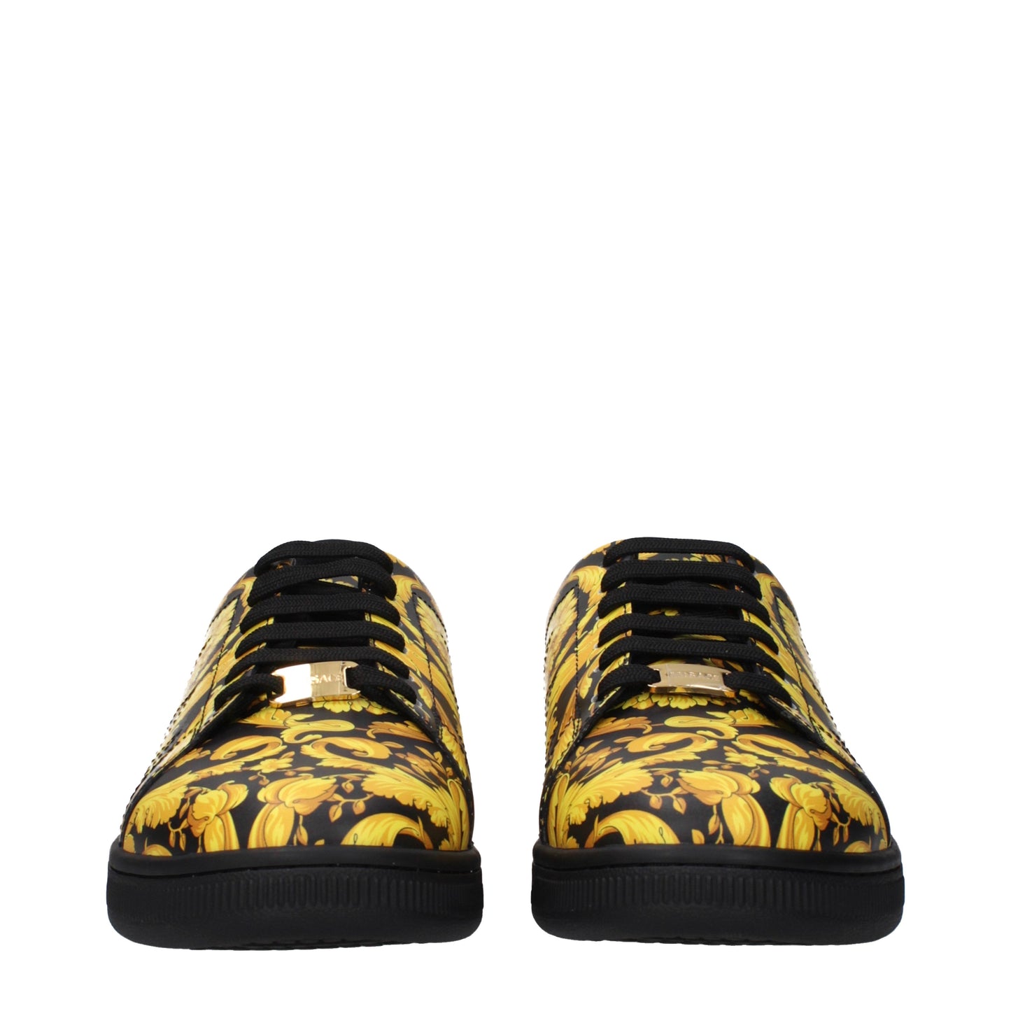 Versace Sneakers Men Leather Black/Yellow