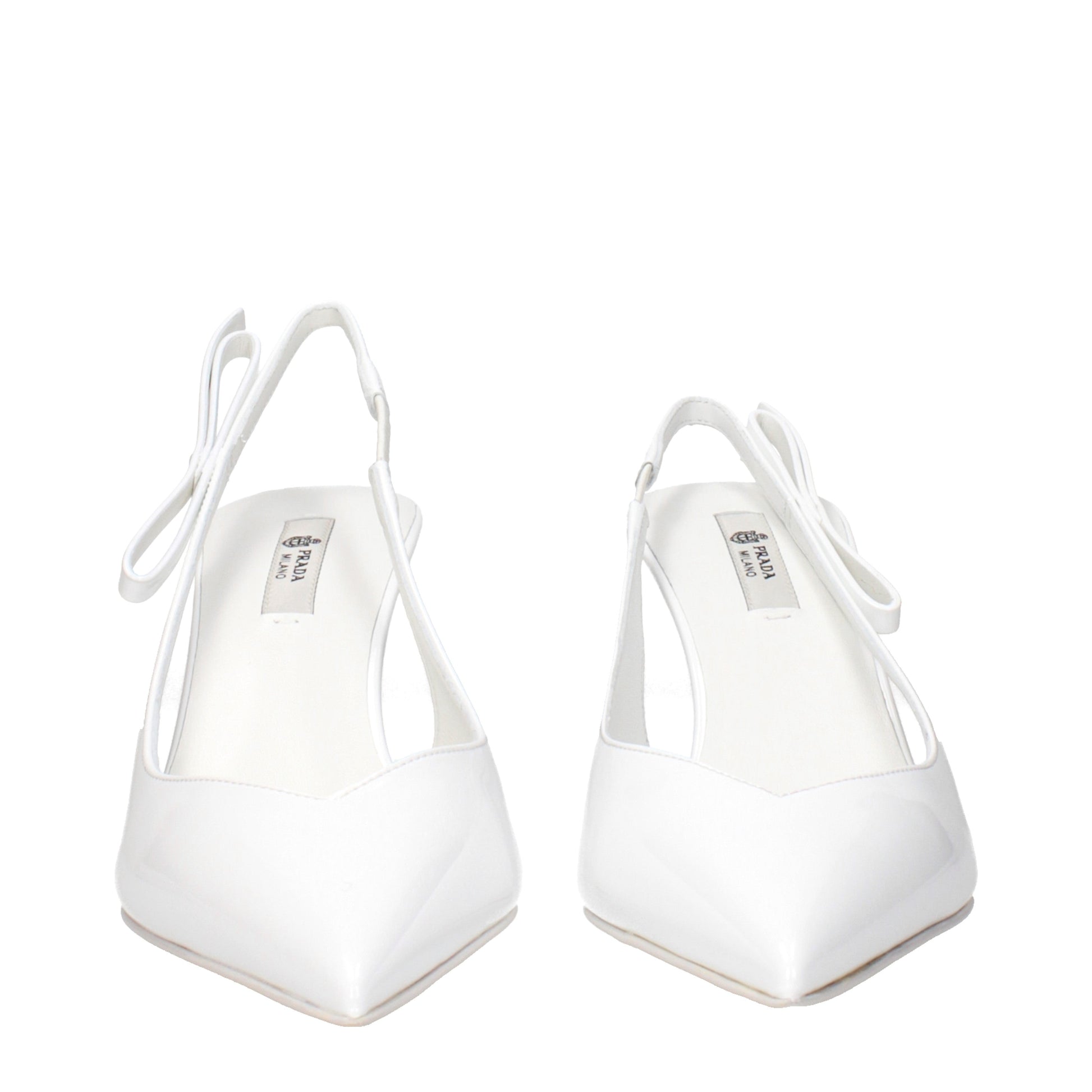 Prada Sandals Women Patent Leather White