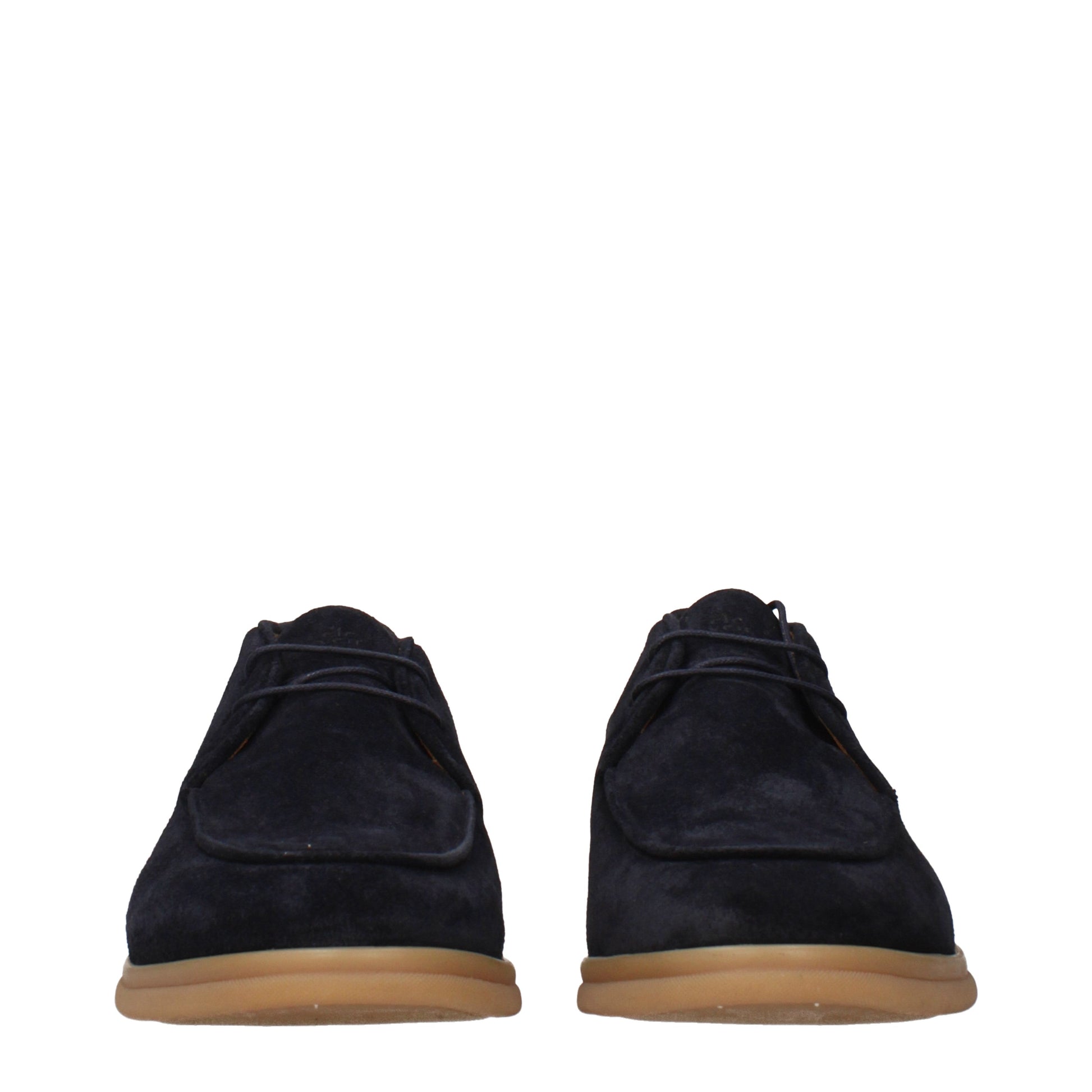 Eleventy Lace up and Monkstrap Men Suede Blue/Dark Blue