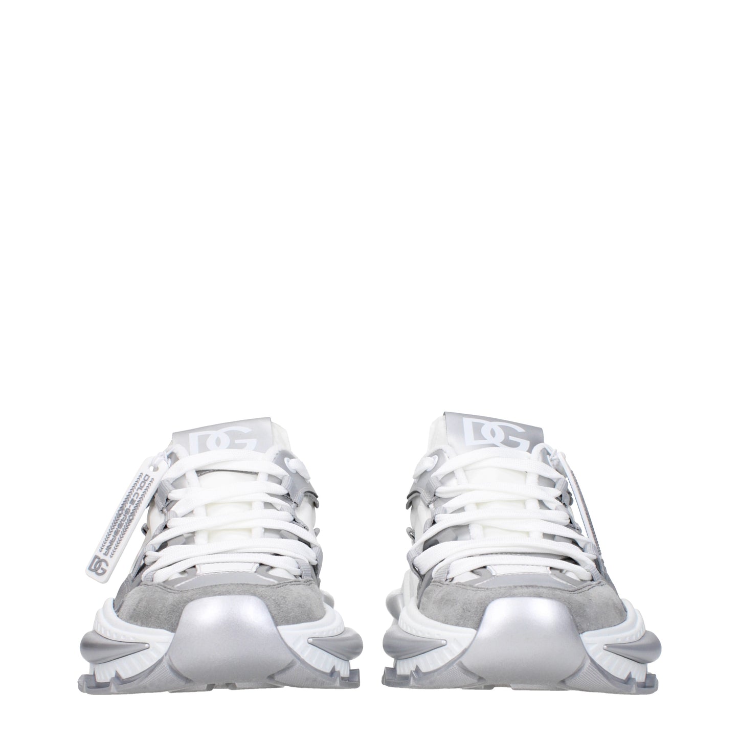 Dolce&Gabbana Men's Sneakers in Fabric  Silver