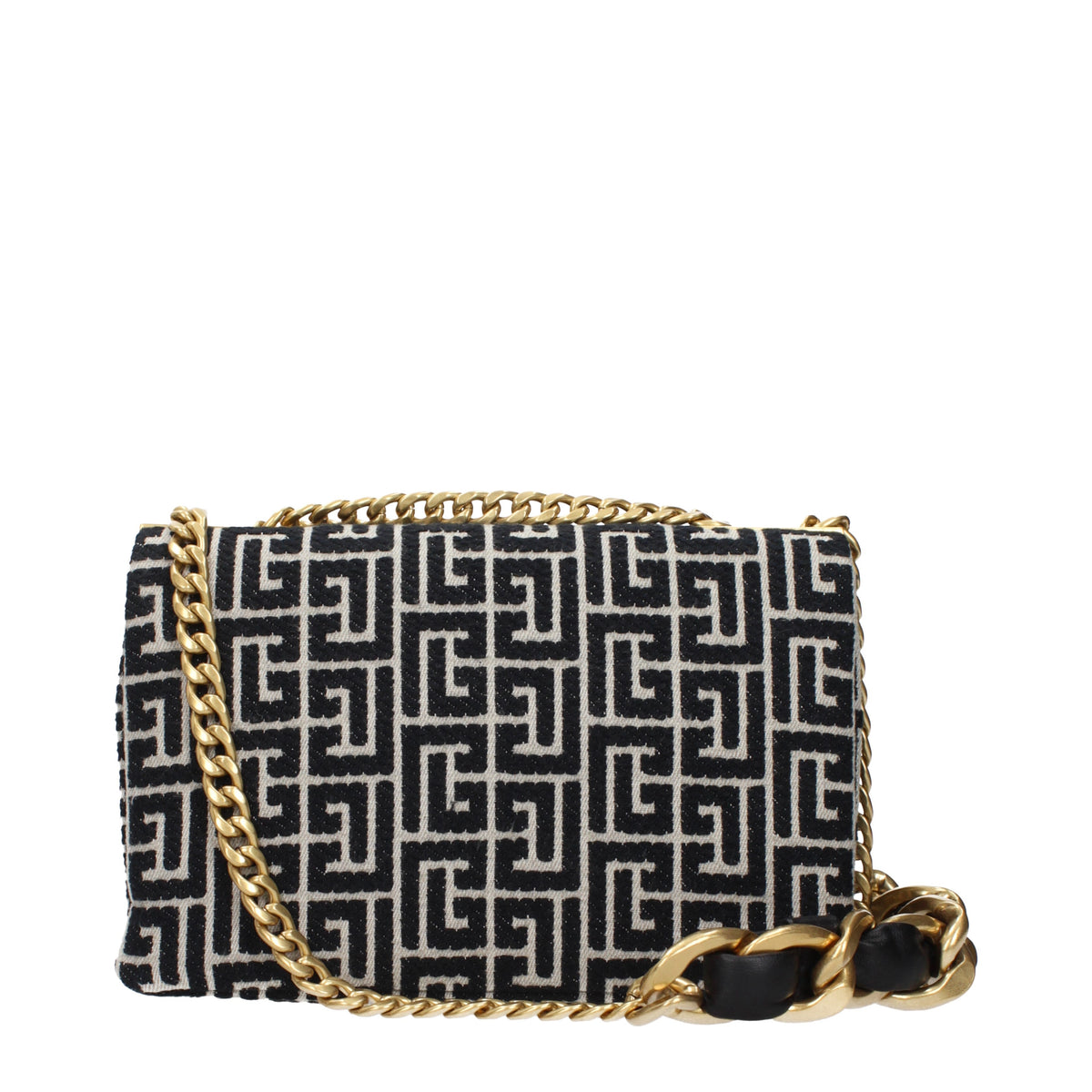 Balmain Crossbody Bags Women Fabric  Black/Light Grey