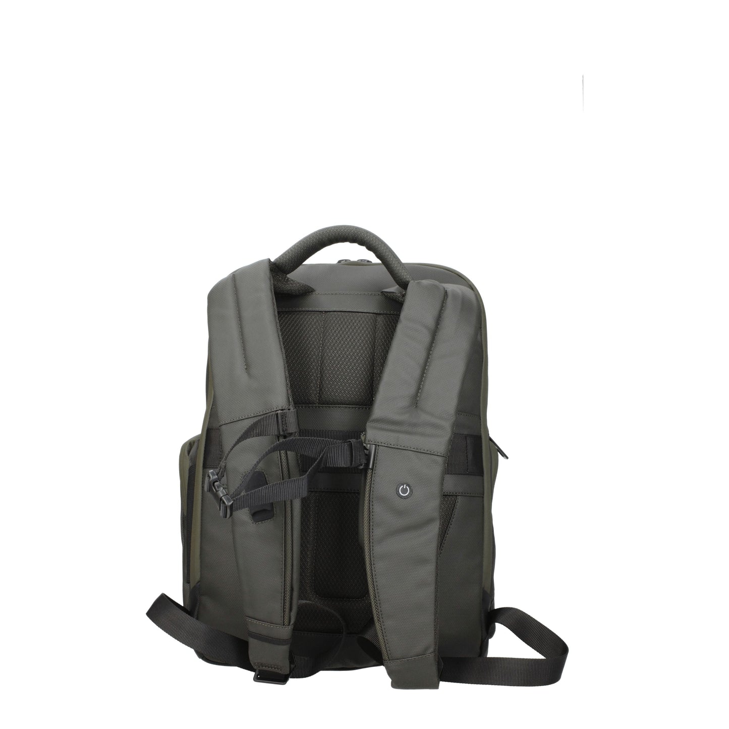 Piquadro Backpacks and Bumbags Men Leather Green/Dark Grey