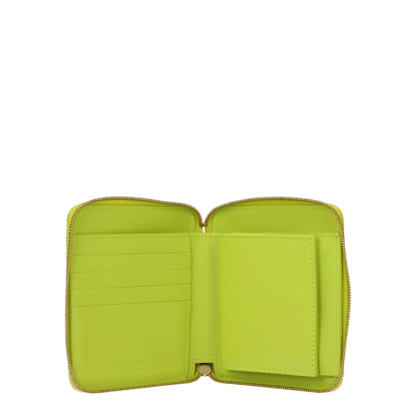 Bottega Veneta Wallets Women Leather Green/Chartreuse