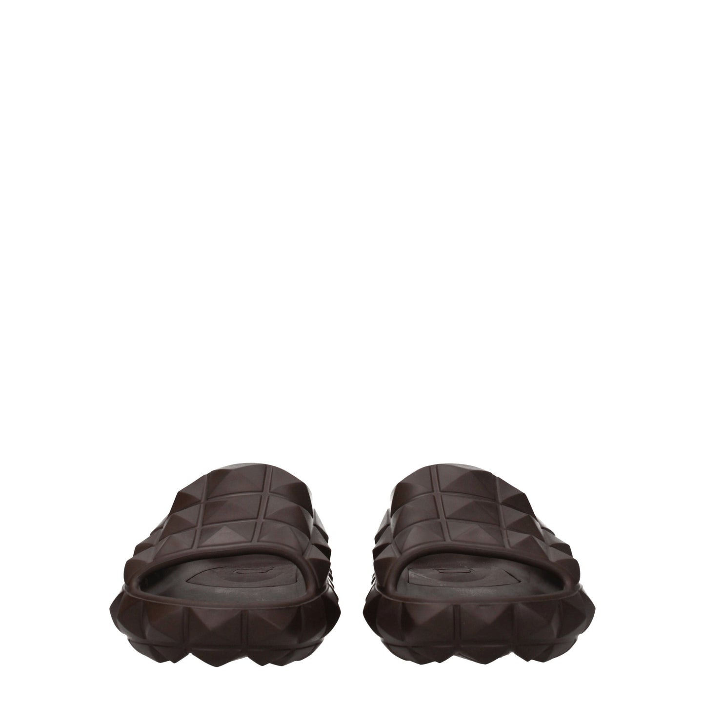 Valentino Garavani Sandals & Slippers Men Rubber Brown/Dark Chocolate