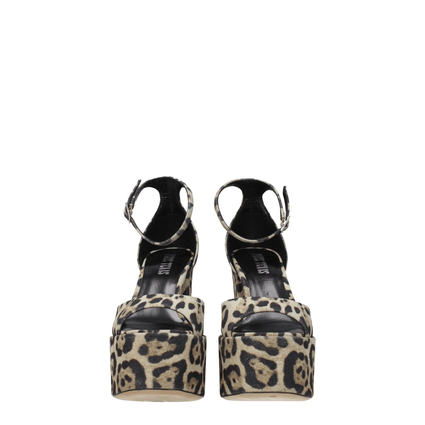 Paris Texas Women's Sandals in Suede Beige/Leopard