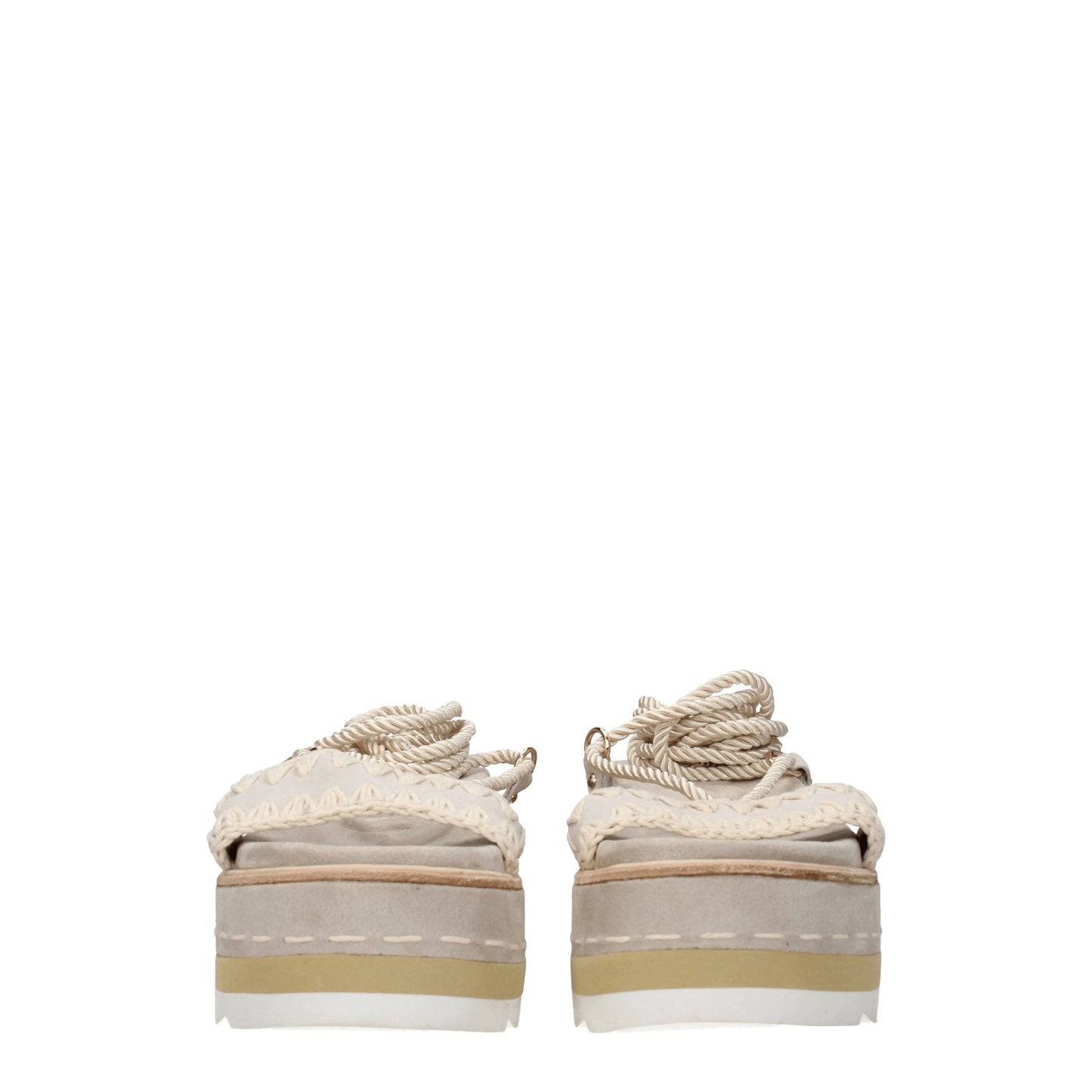 Mou Women's Sandals in Suede Beige/Light Beige