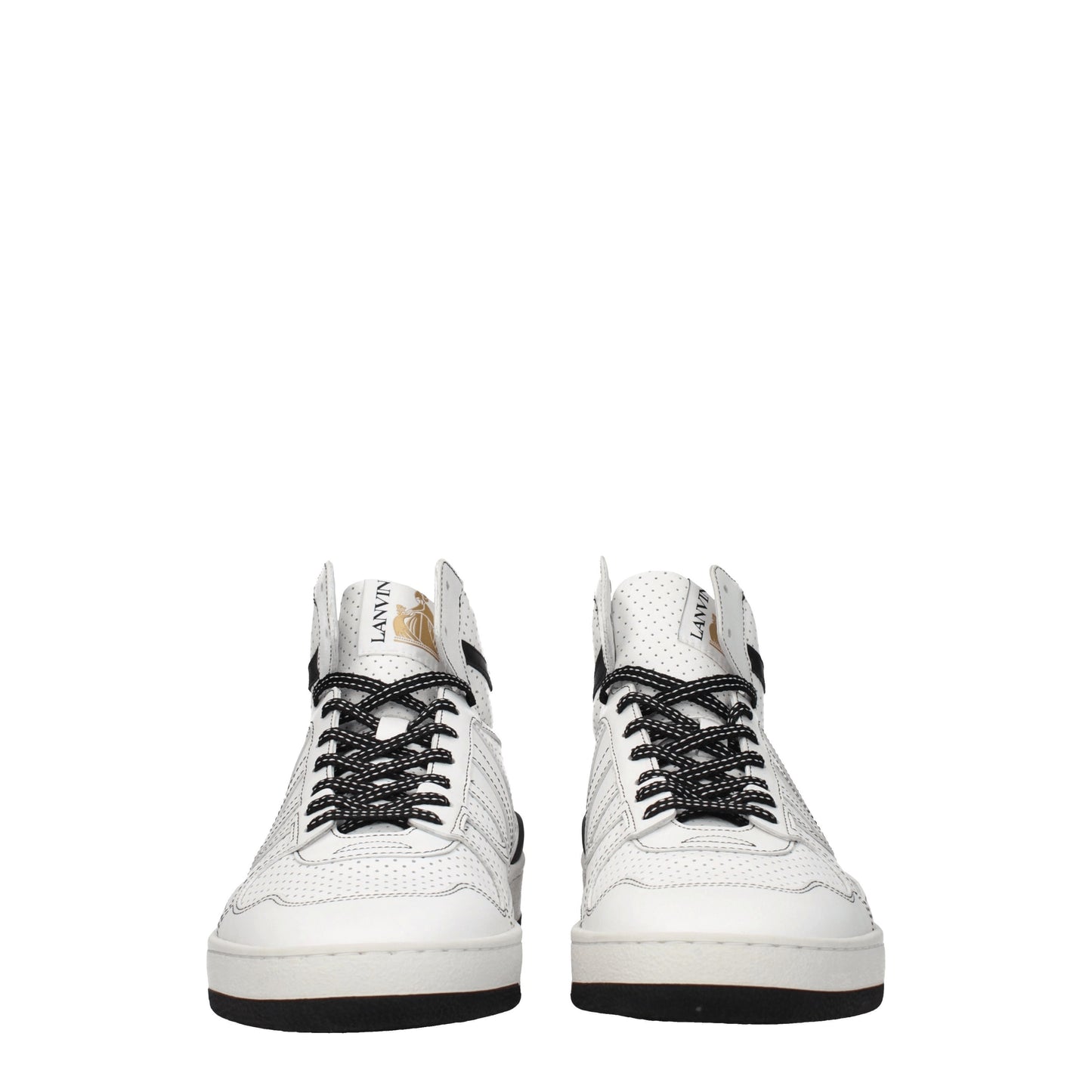 Lanvin Men's Sneakers in Leather White/Black