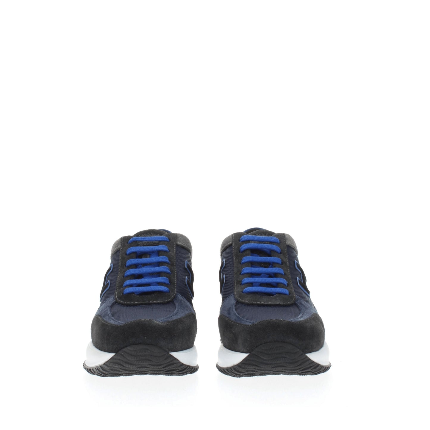 Hogan Men's Sneakers in Suede Blue/Multicolor