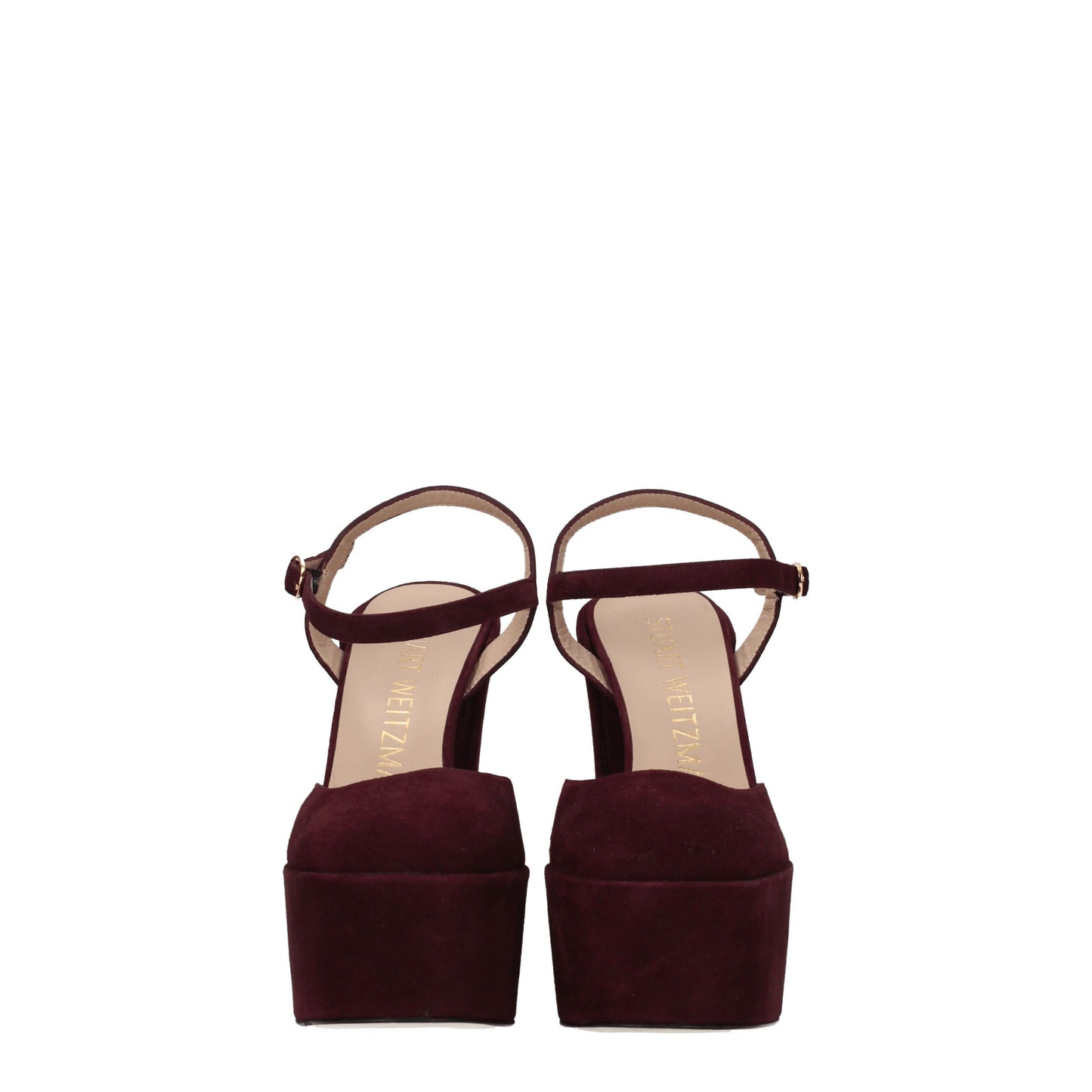 Stuart Weitzman Women's Sandals in Suede Red/Cabernet