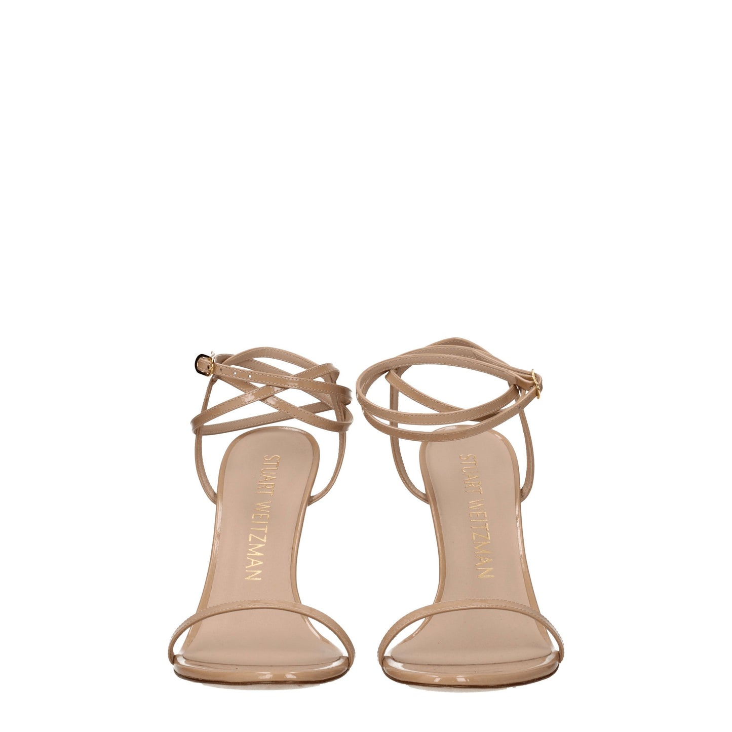 Stuart Weitzman Women's Sandals in Patent Leather Beige