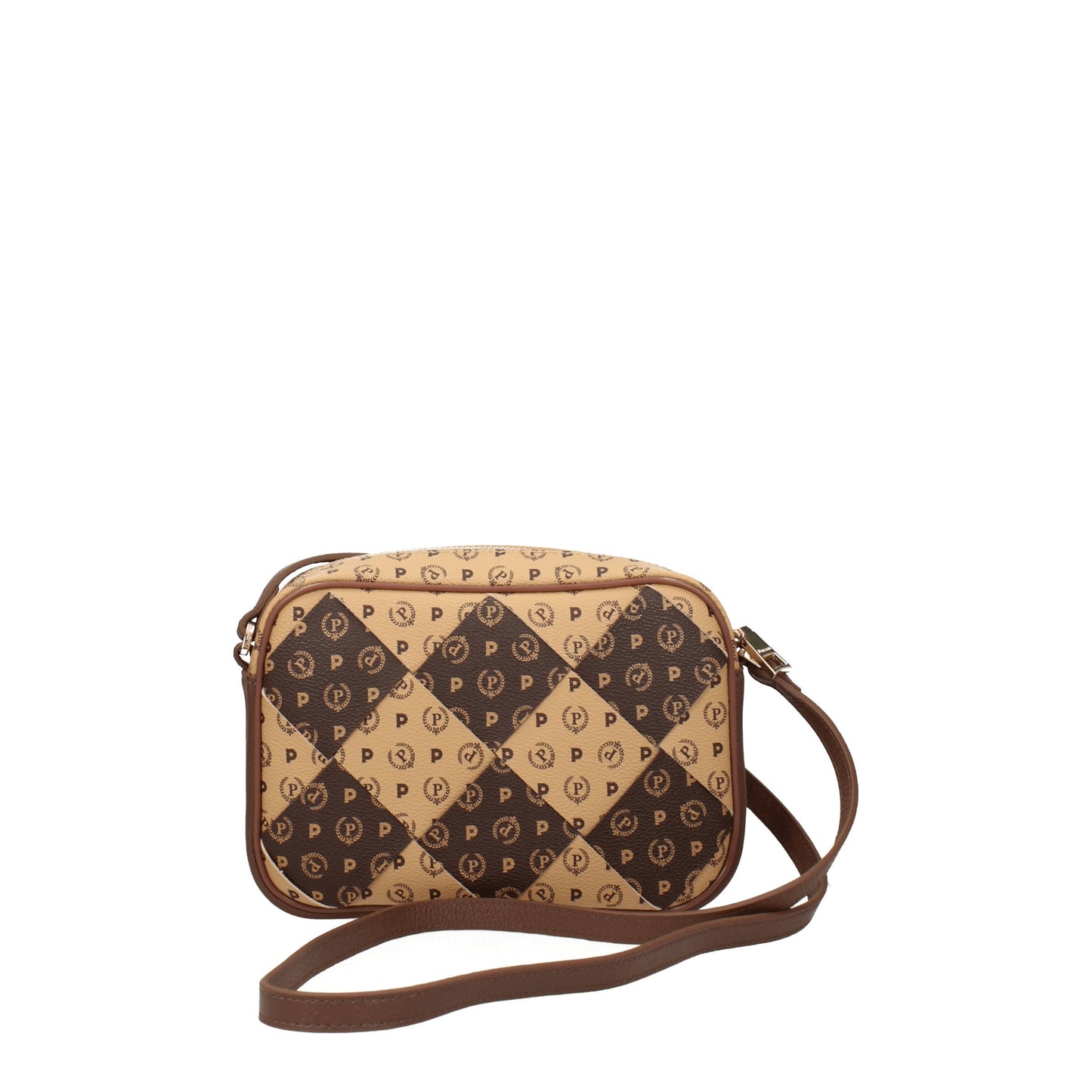 Pollini Crossbody Bags Women PVC Brown/Cream