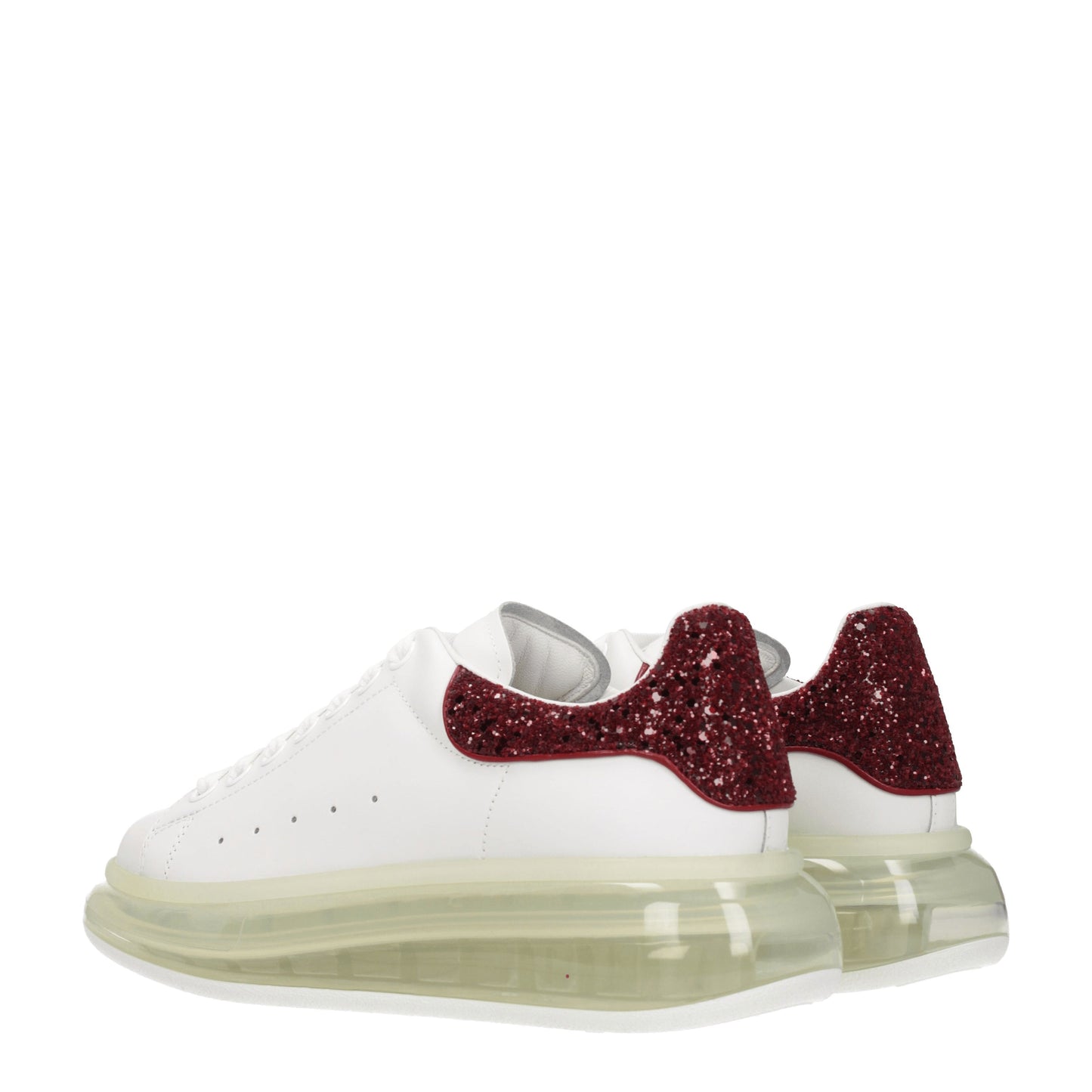 Alexander McQueen Women's Sneakers in Leather White/Raspberry