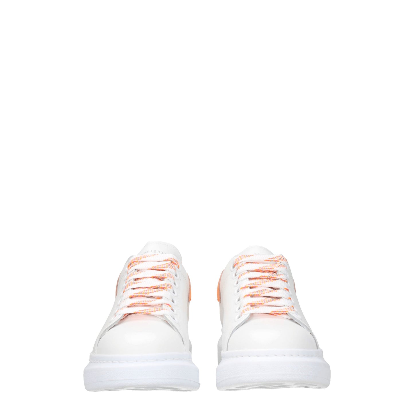 Alexander McQueen Women's Sneakers in Leather White/Orange