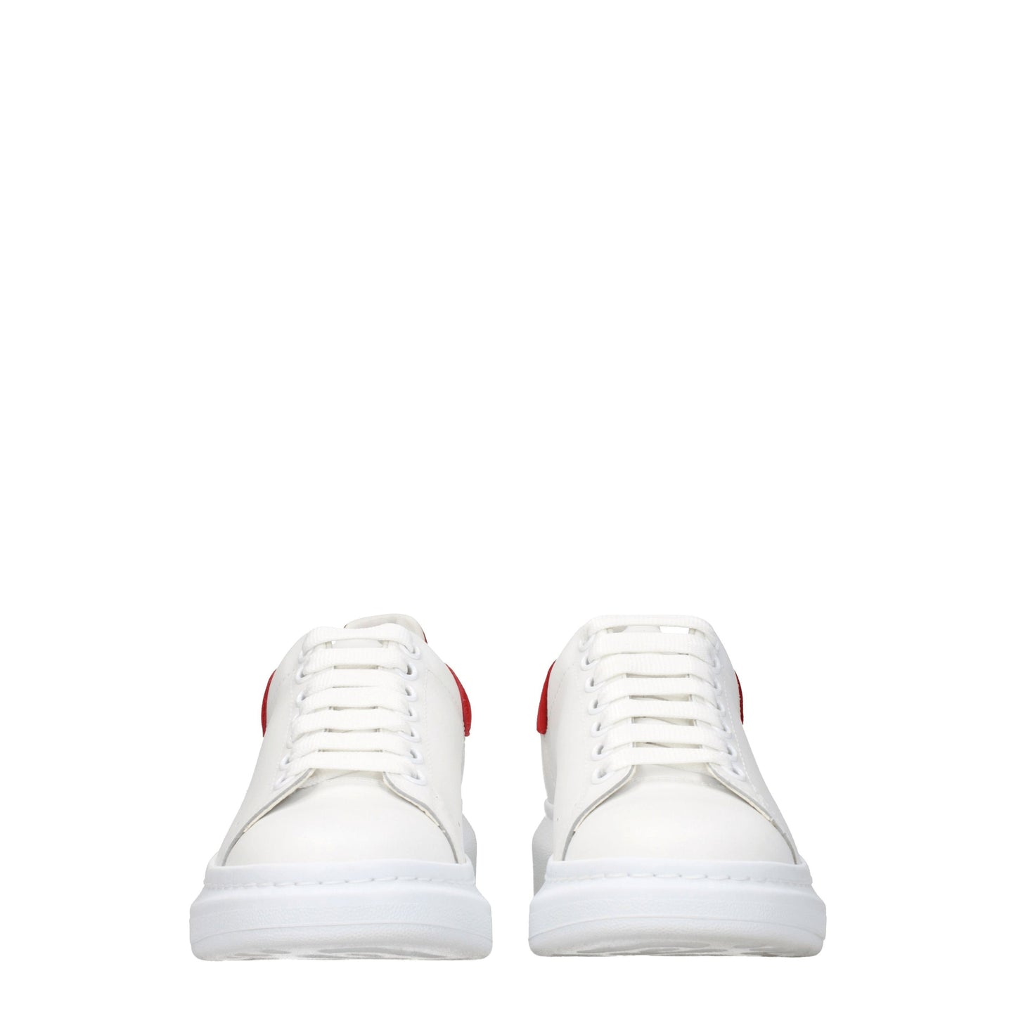 Alexander McQueen Men's Sneakers in Leather White/Red