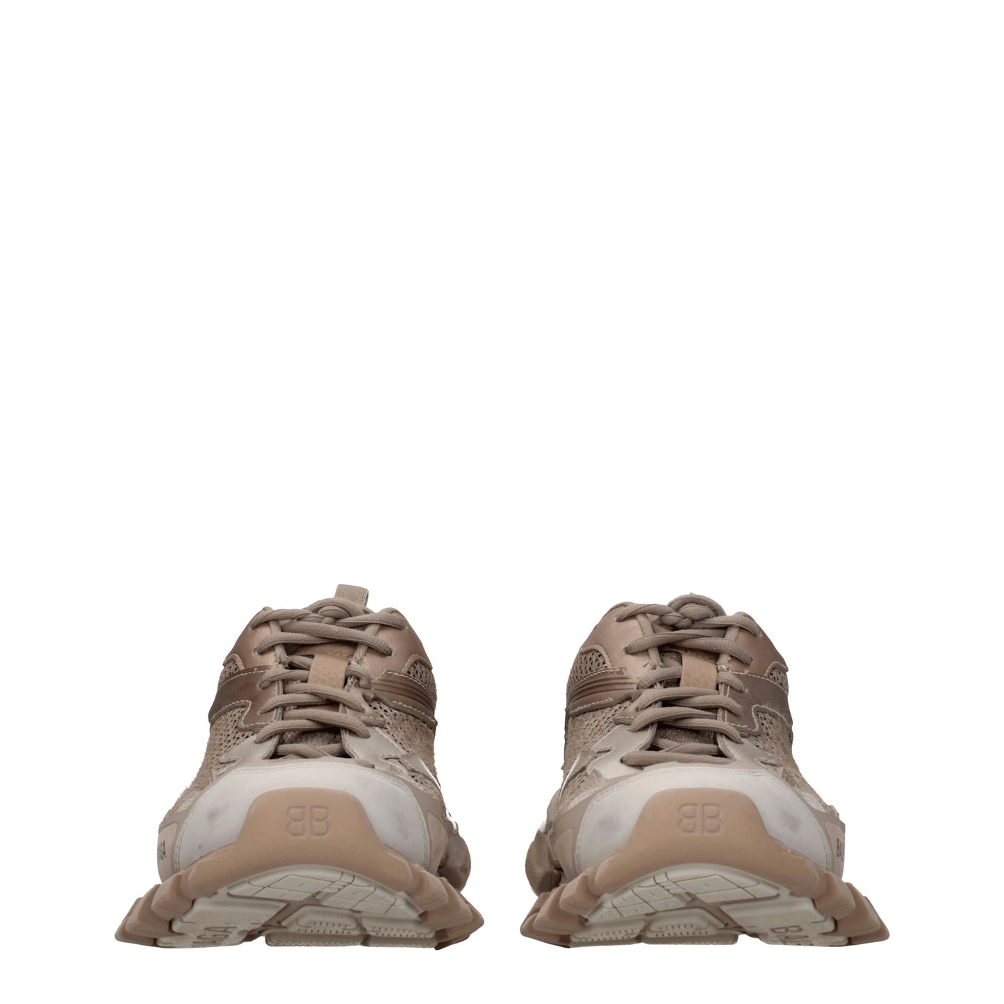 Balenciaga Women's Sneakers in Fabric  Beige/Dark Beige