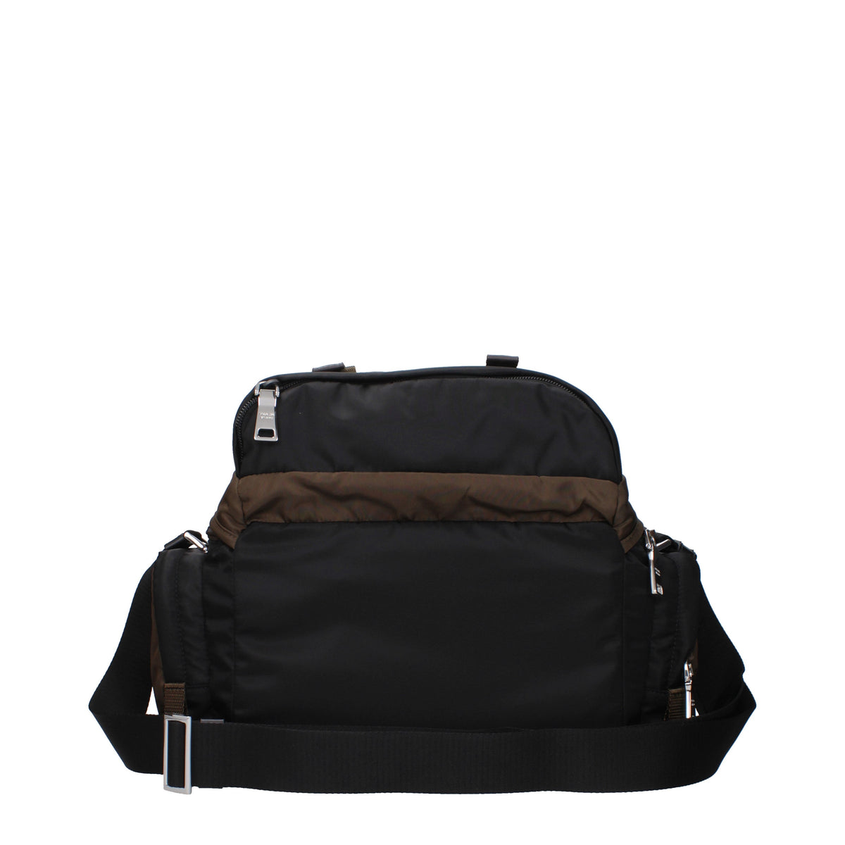 Prada Crossbody Bags Men Fabric  Black/Burnt